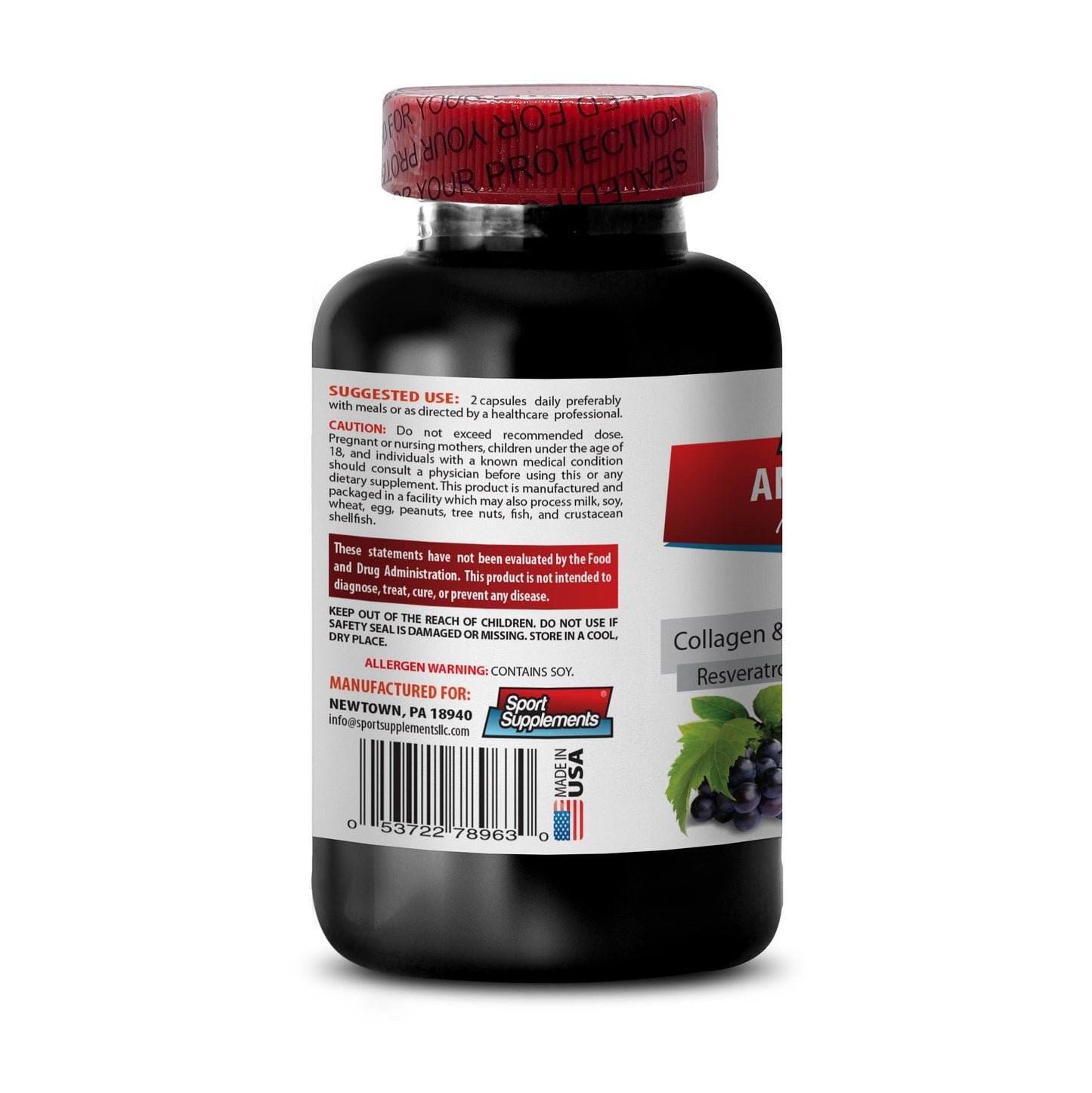 Sport Supplement Resveratrol Capsule 60 Count