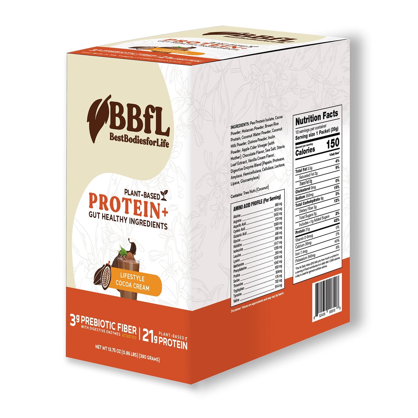 BBfL Plant-Based Protein Shake Powder, 29.1