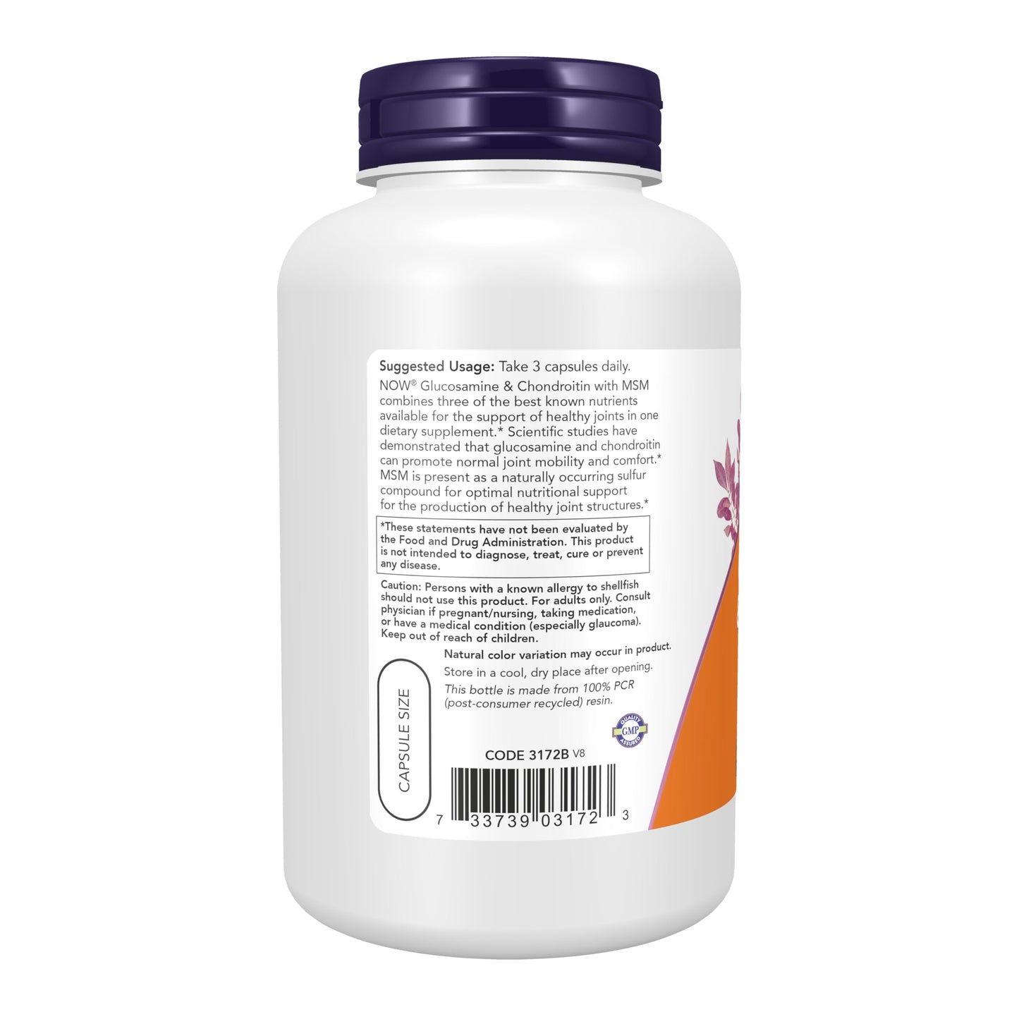 NOW Foods Glucosamine & Chondroitin with MSM Capsules, 180