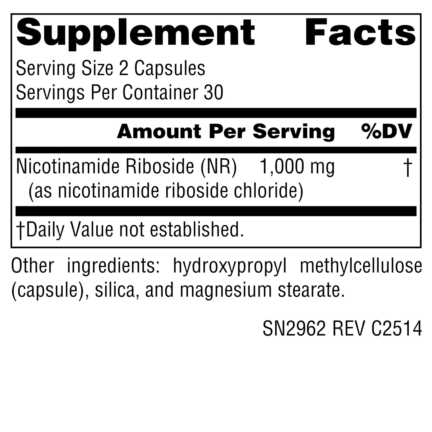 Source Naturals Nicotinamide Riboside NR Capsule 60
