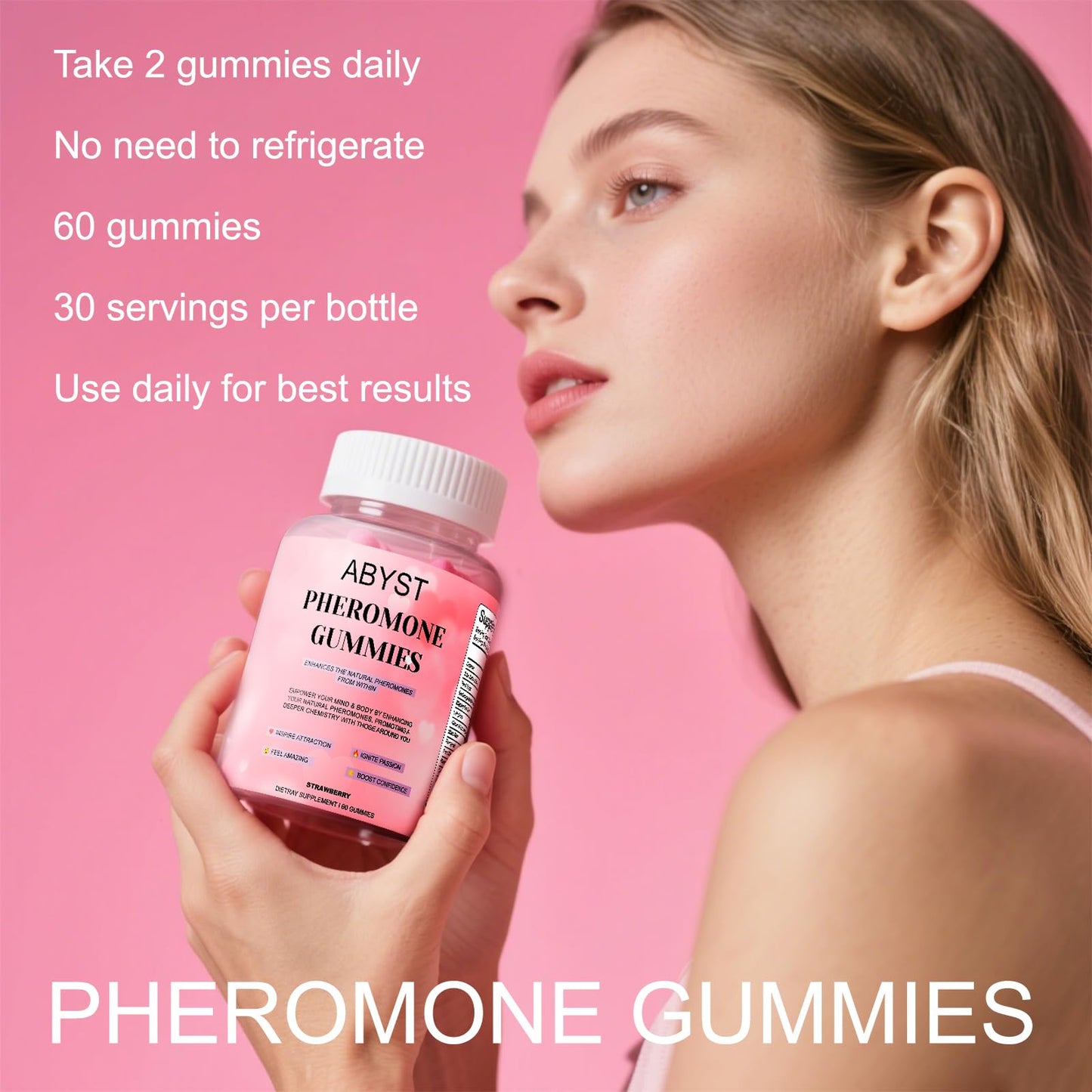 ABYST Pheromone Gummies for Women Gummy 60 Count