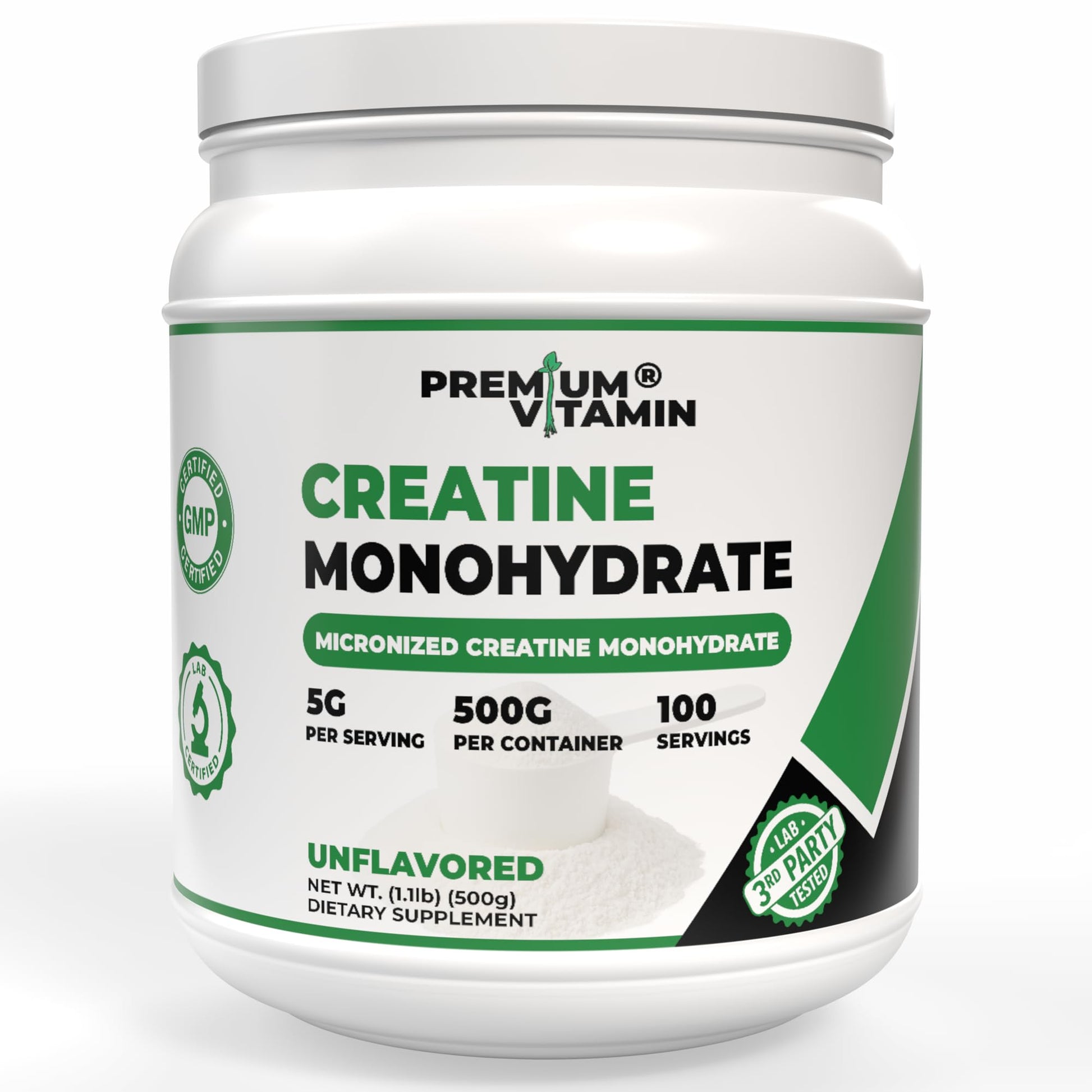 Premium Vitamin Creatine Monohydrate Powder 1.1 lb