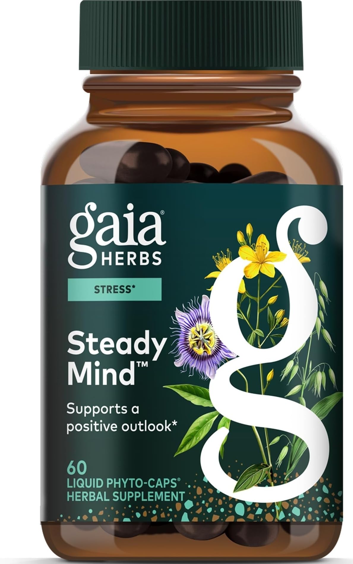 Gaia Herbs Steady Mind 60-Count Capsules