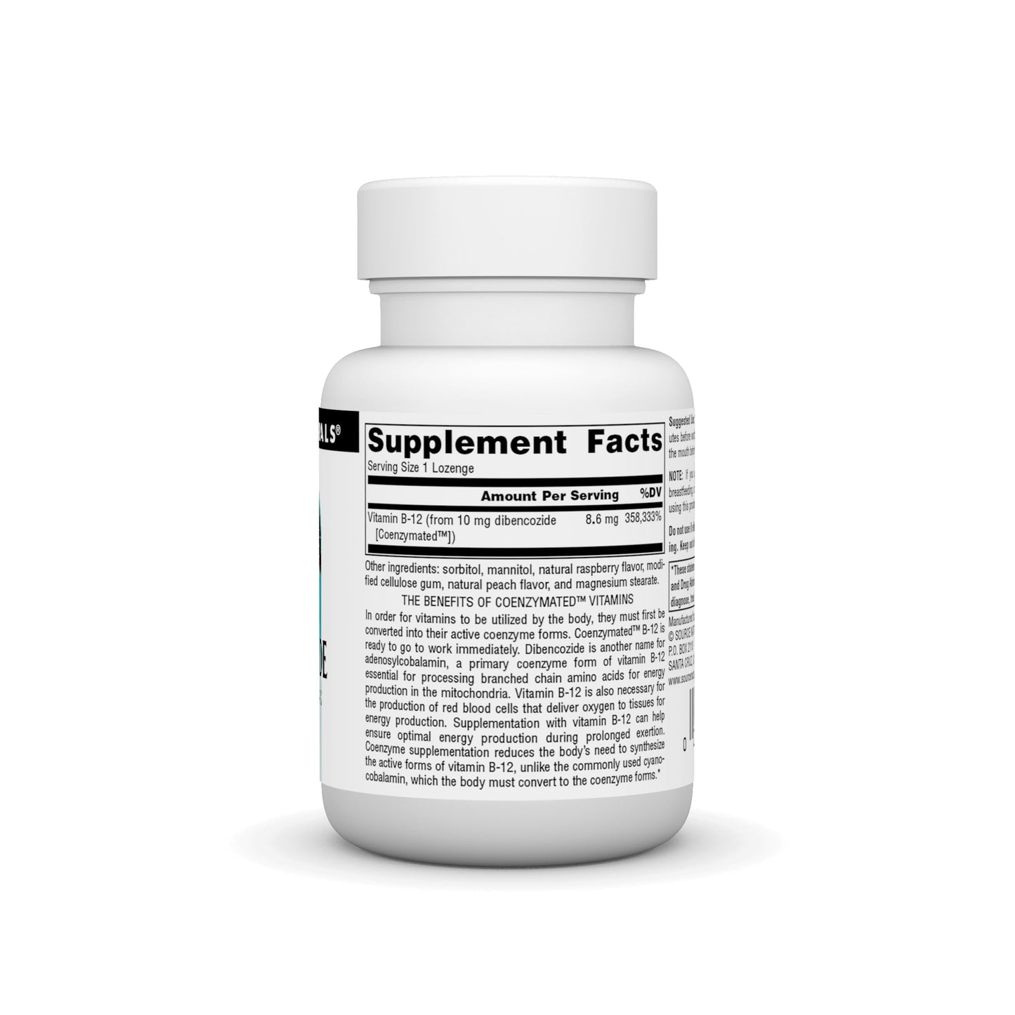 Source Naturals Athletic Series Dibencozide Coenzymated B-12 Lozenges, 30