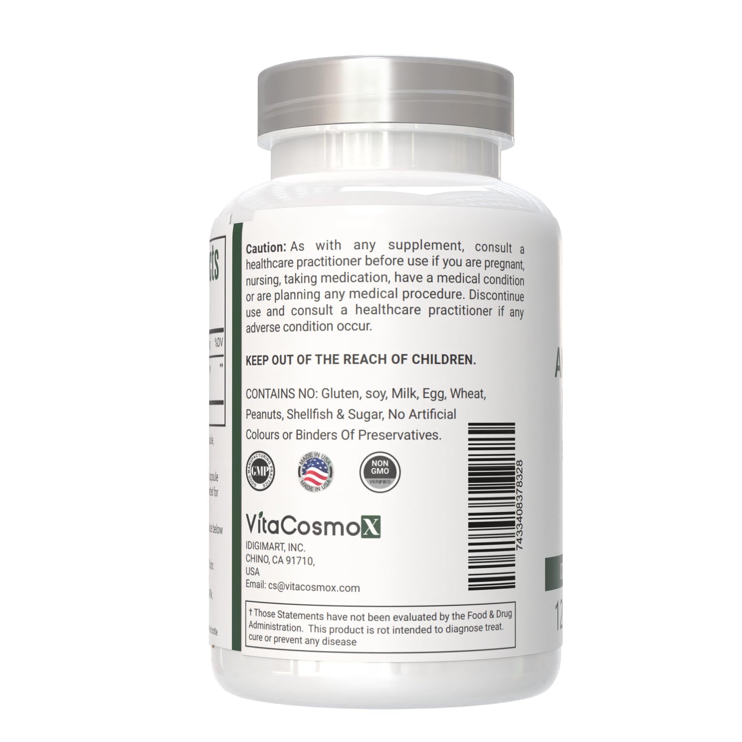 VitaCosmoX Andrographis Paniculata 400 mg Capsules, 120 Count