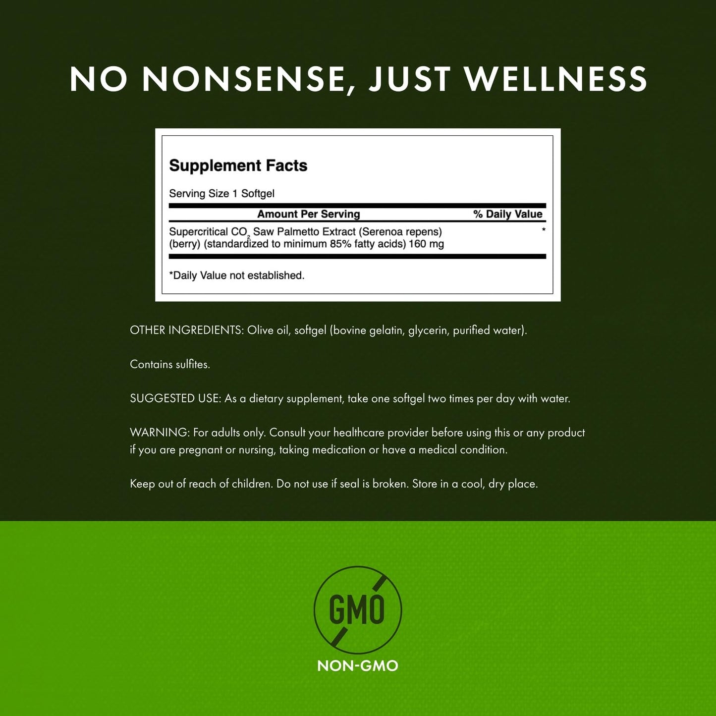 Swanson Saw Palmetto 160 mg Softgels 240