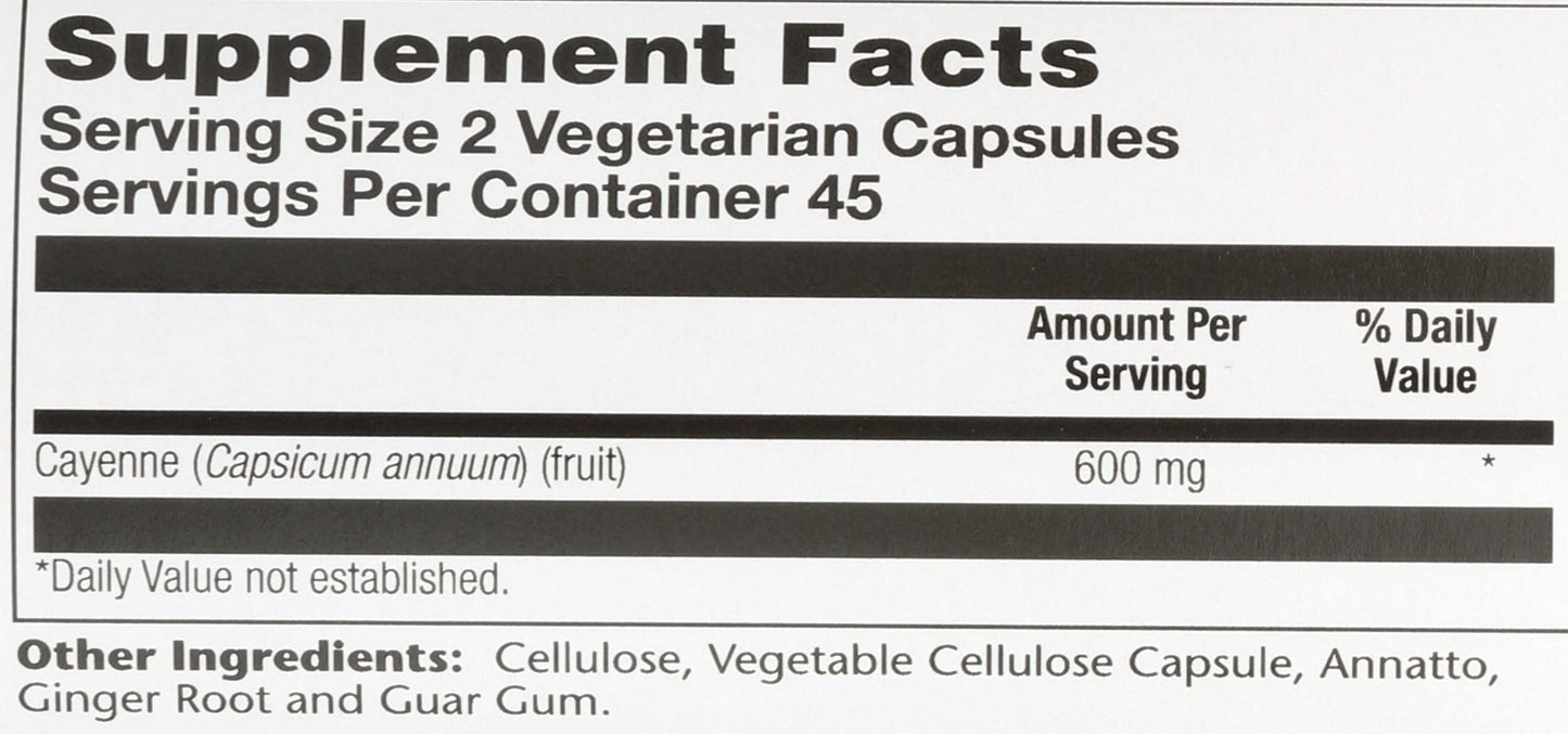 Solaray Cayenne Extra Hot VegCap 90