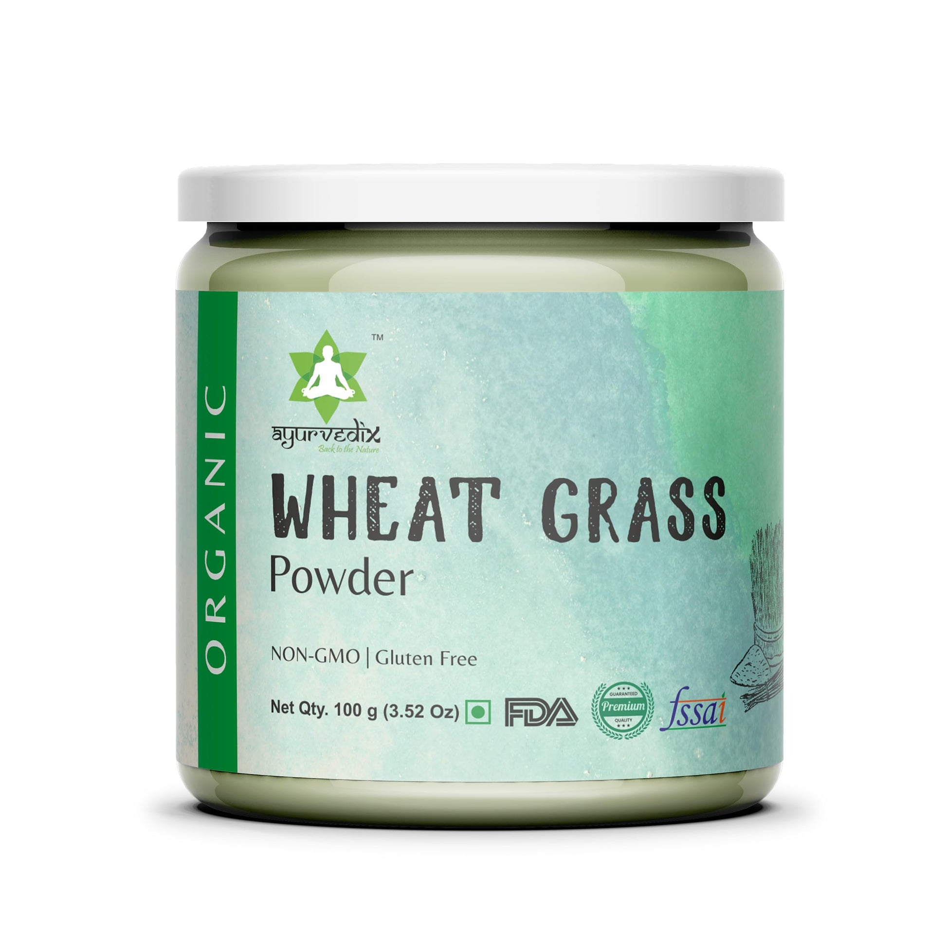 ayurvedix Organic Wheat Grass Powder 3.53 oz