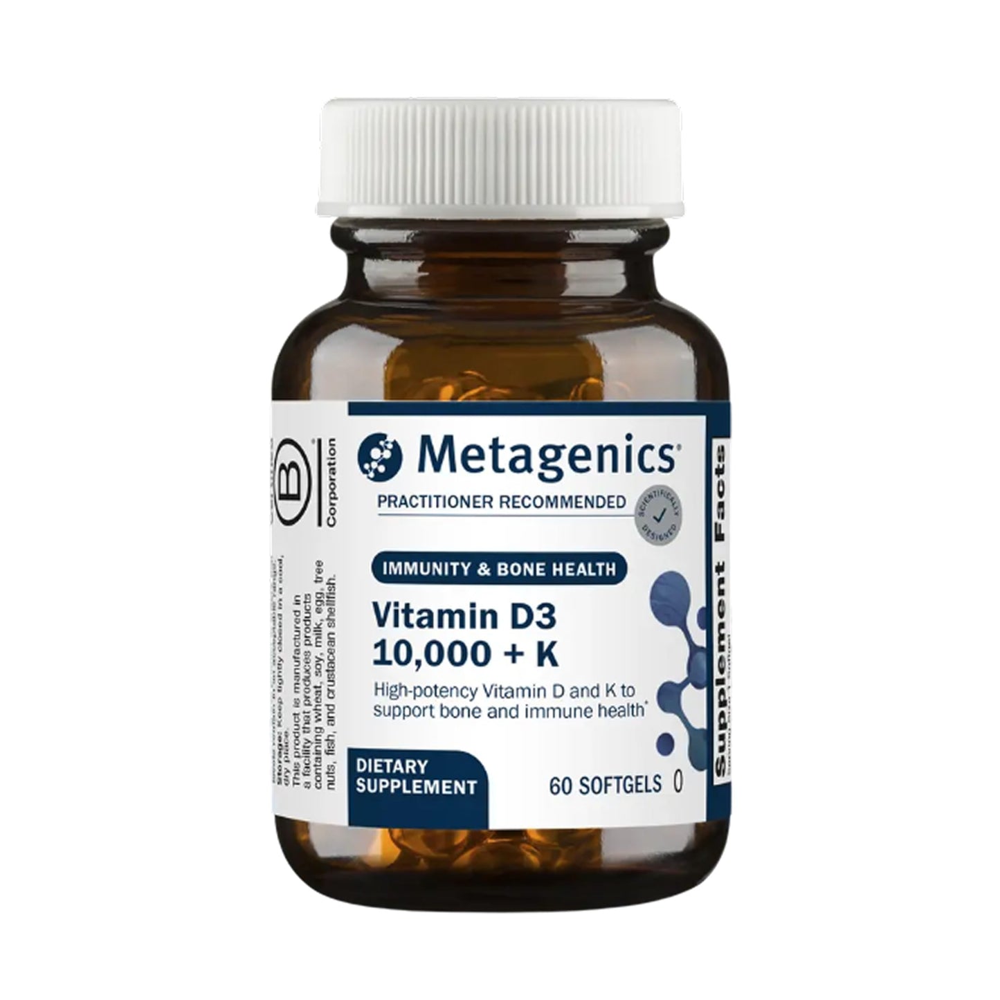 Metagenics Vitamin D3 and Vitamin K2 10,000 IU with MK-7 Softgels 60