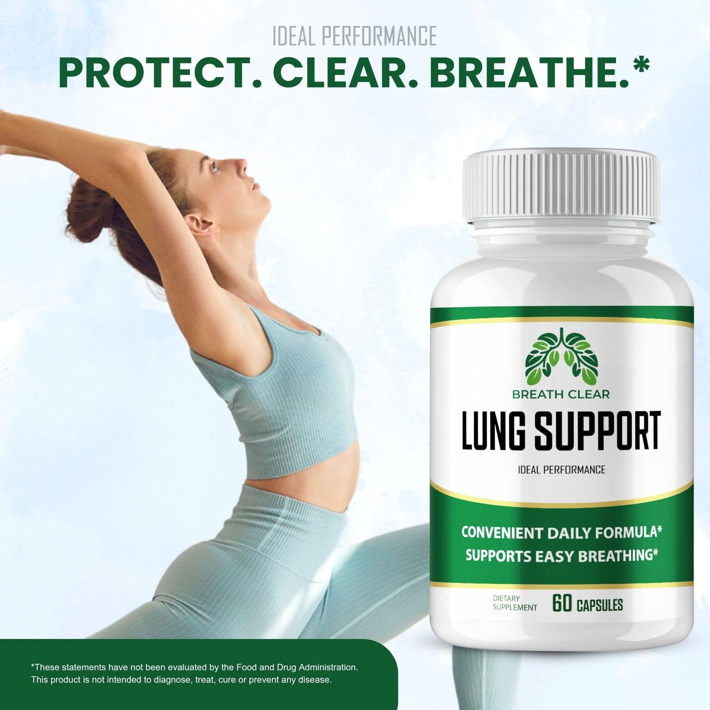 IDEAL PERFORMANCE Breath Clear Lung Support Capsules, 60 Capsules