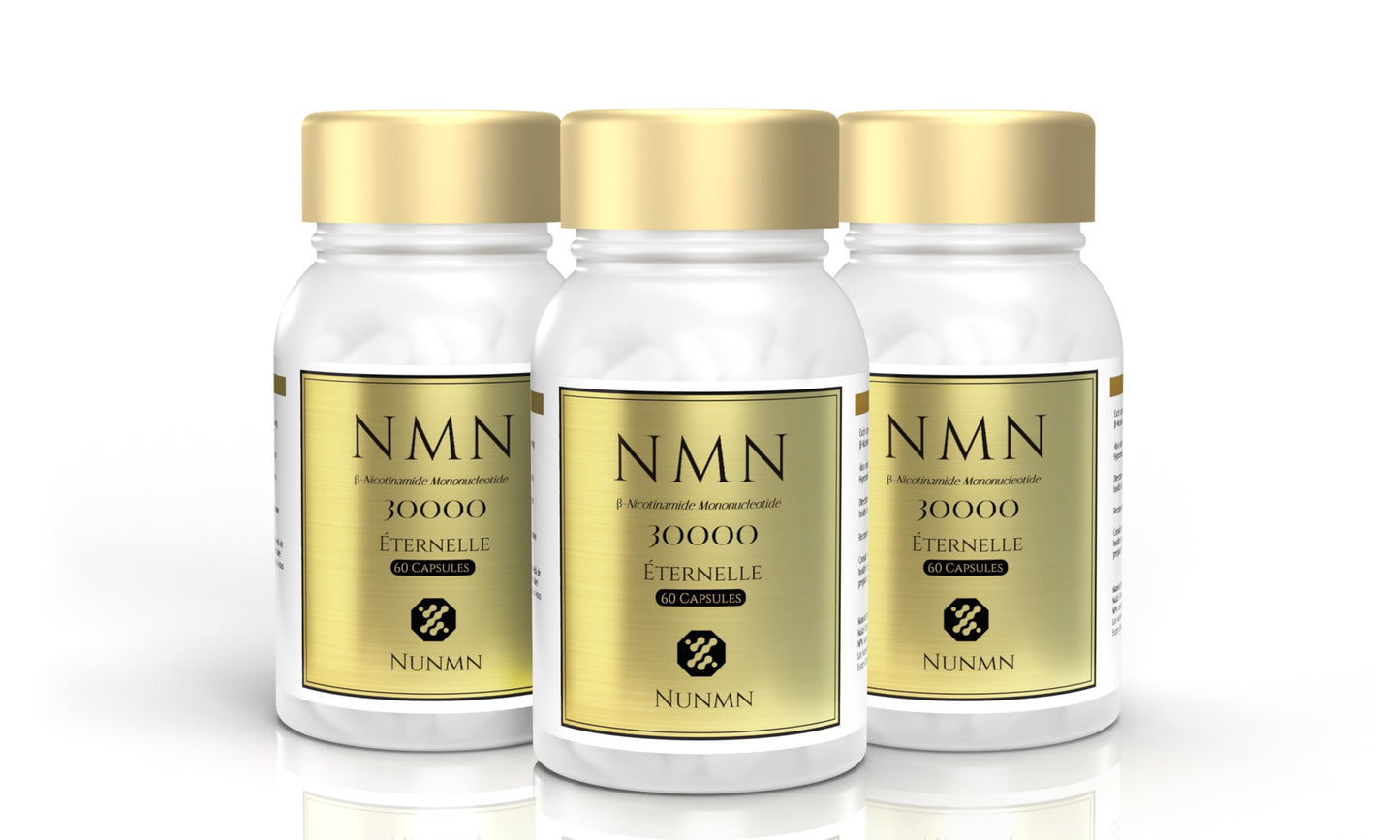 NUNMN NMN 30000 Éternelle β-Nicotinamide Mononucleotide Supplement 60 Capsules