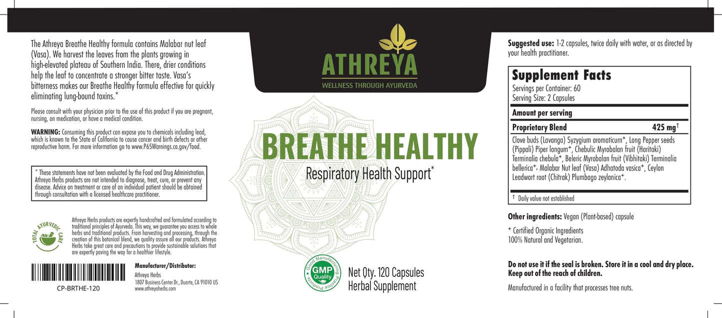 Athreya Breathe Healthy Capsules 120 Capsules