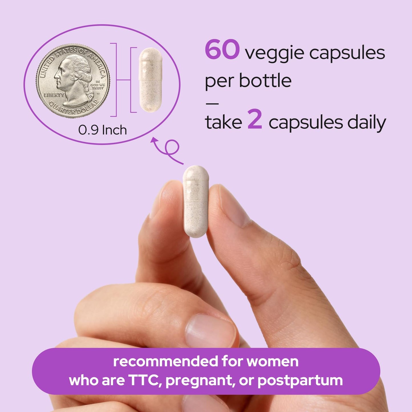 Premom Prenatal Vitamins Multivitamin with Methylfolate, Choline, & Iron Capsules, 60 Count