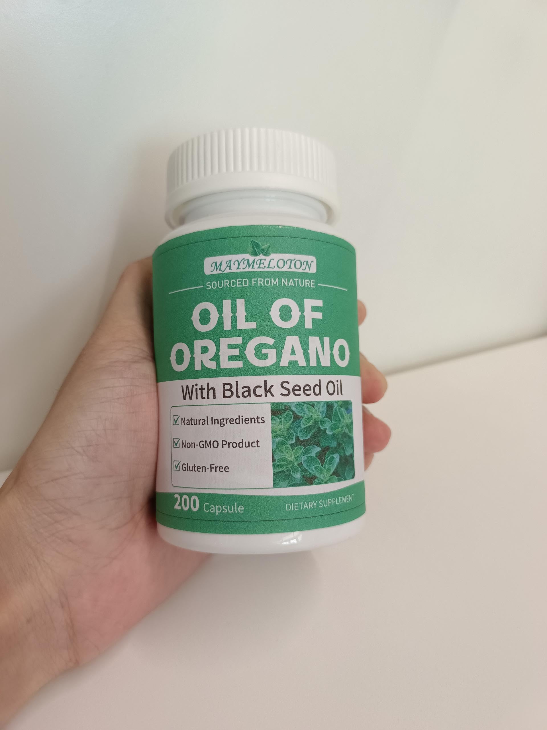 MAYMELOTON Oregano Oil Softgels with Black Seed Oil, High Carvacrol, 200 Capsules
