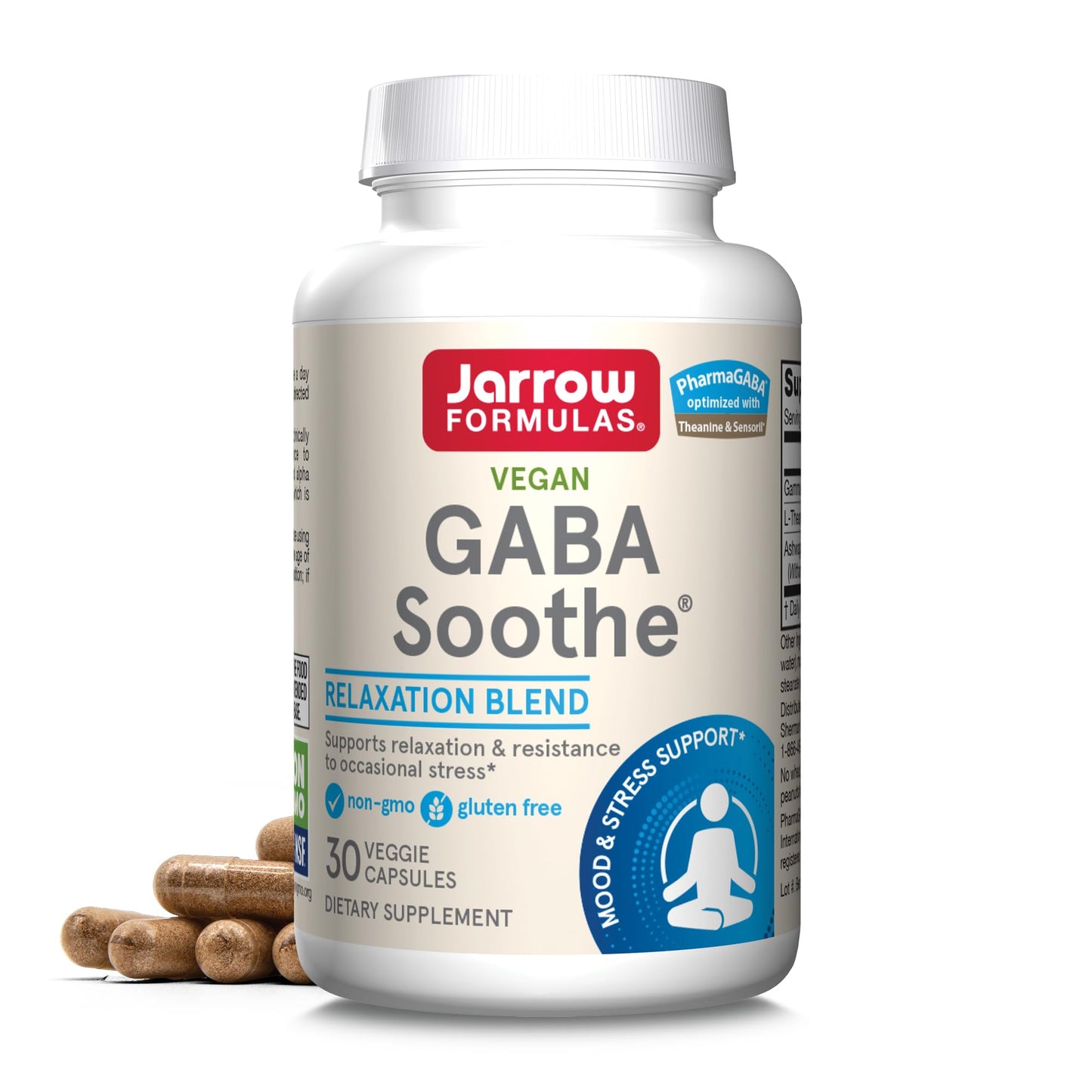 Jarrow Formulas GABA Soothe for Relaxation & Occasional Stress, 30 Capsules