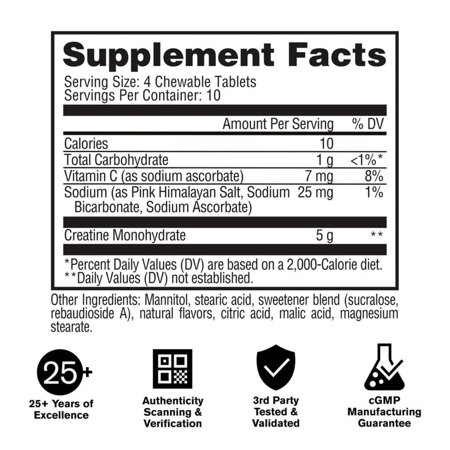 GAT SPORT Creatine Chewable Blue Raspberry, 40 Tablets
