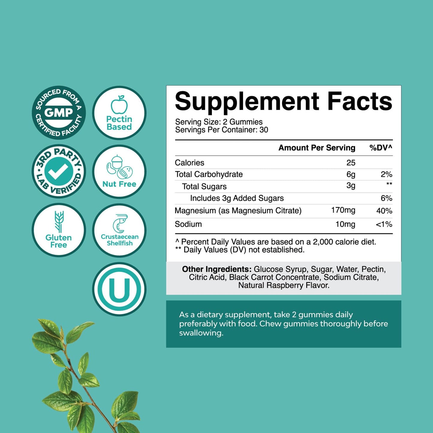 Natures Craft Extra Strength Calm Magnesium for Adults 60 Gummies