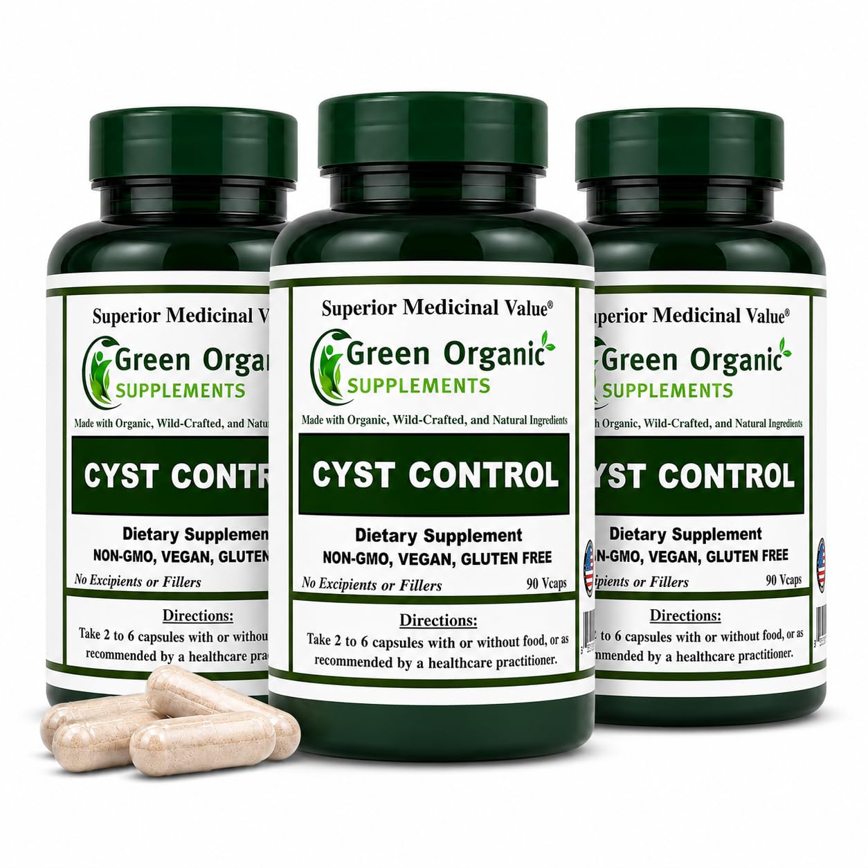 Green Organic Supplements Cyst, Breast Cyst Capsule, 270 Capsules
