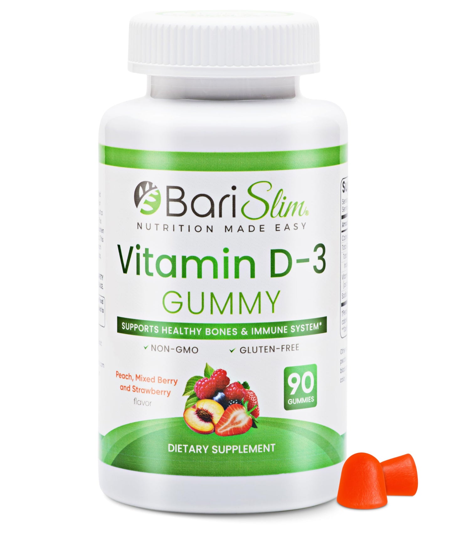 BariSlim Bariatric Vitamin D-3 Gummies 90 Count