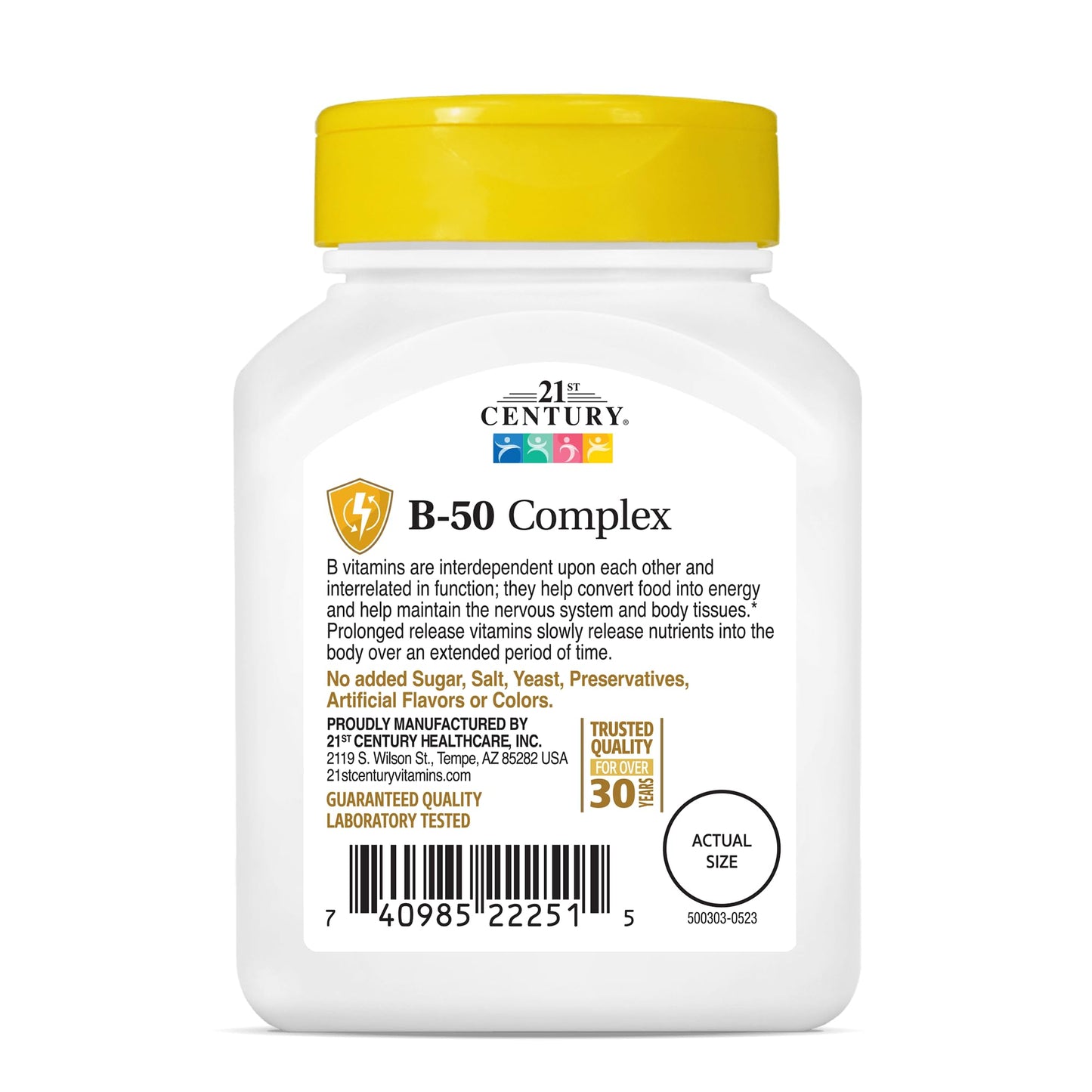 21st Century Vitamin B-50 Balanced Complex Tablet 60 Tablets