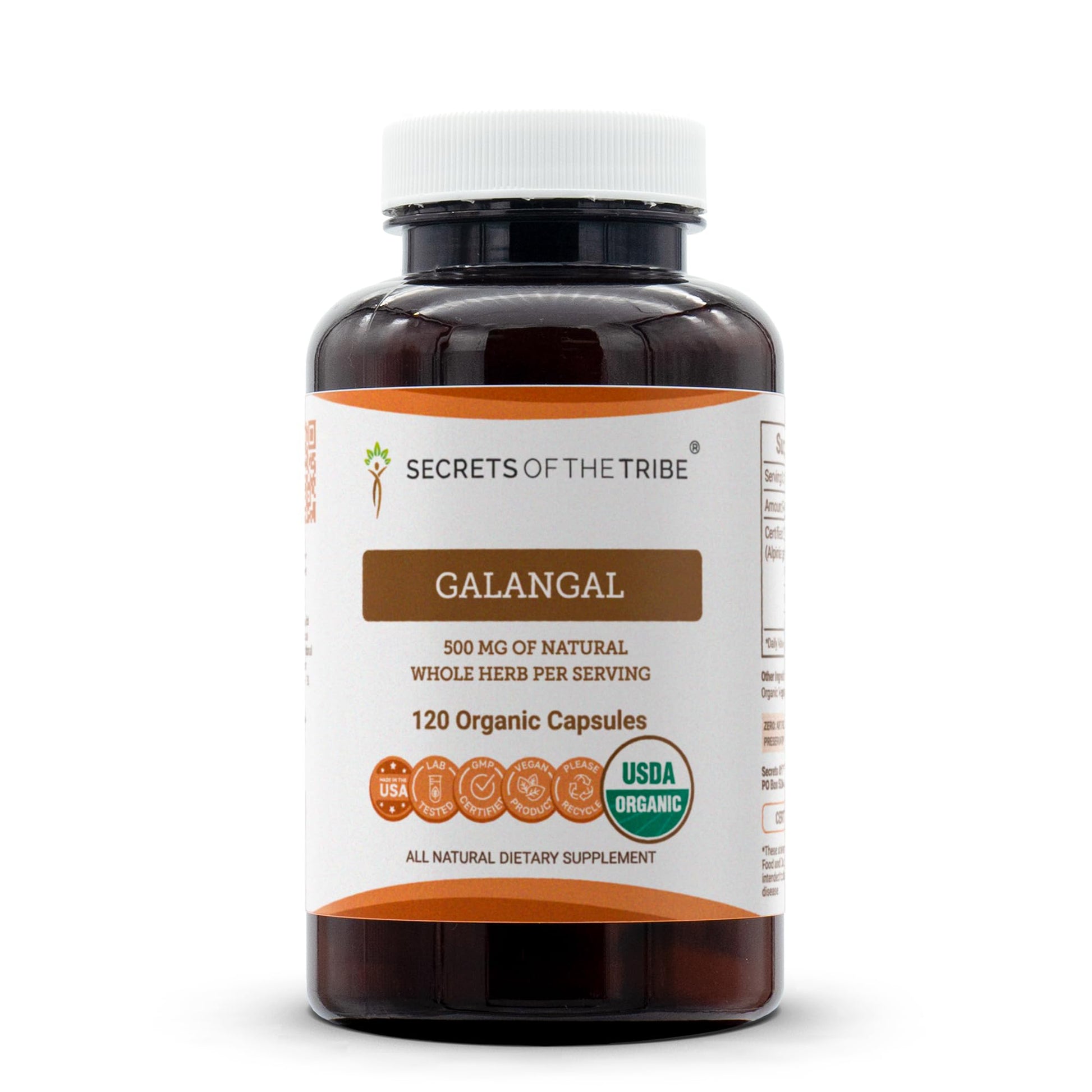 Secrets of the Tribe Galangal Capsules 120 Count