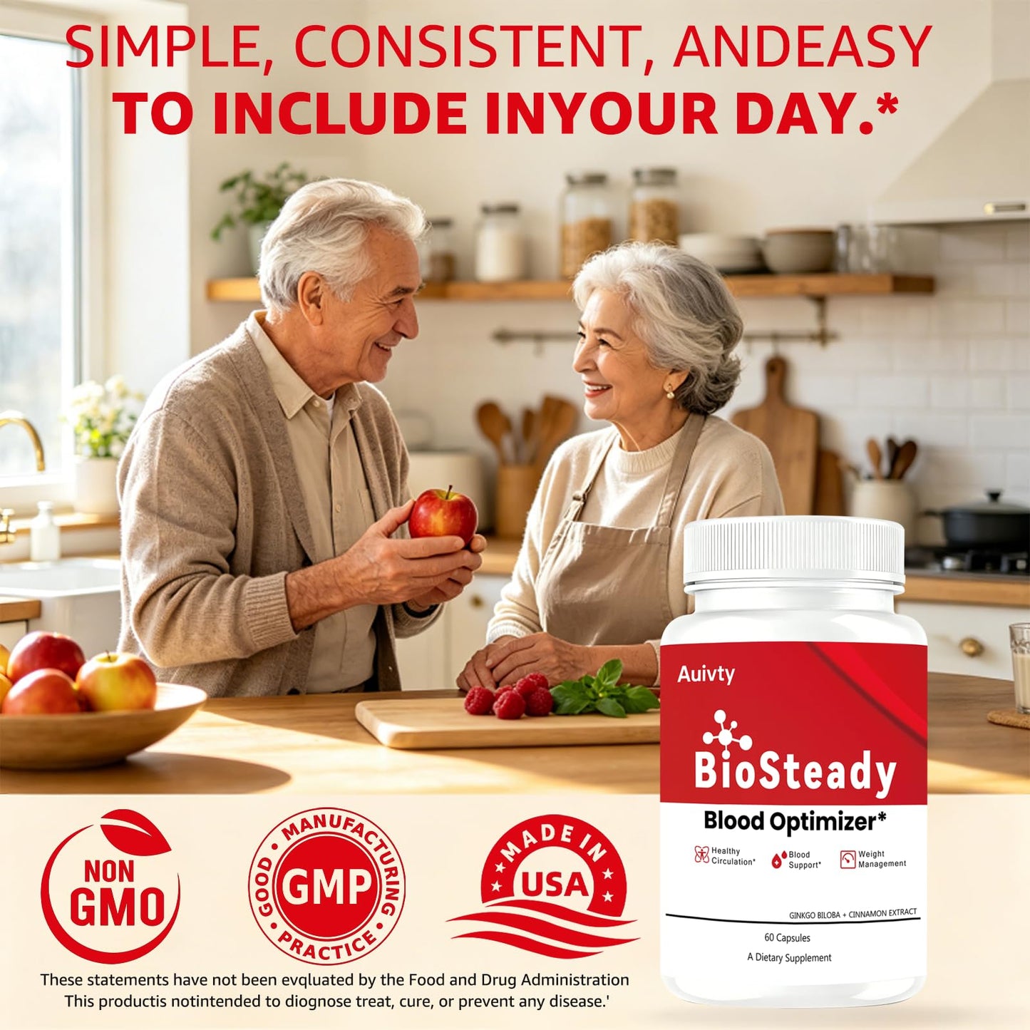 AMZEYE BioSteady Blood Optimizer Capsule, 60 Capsules