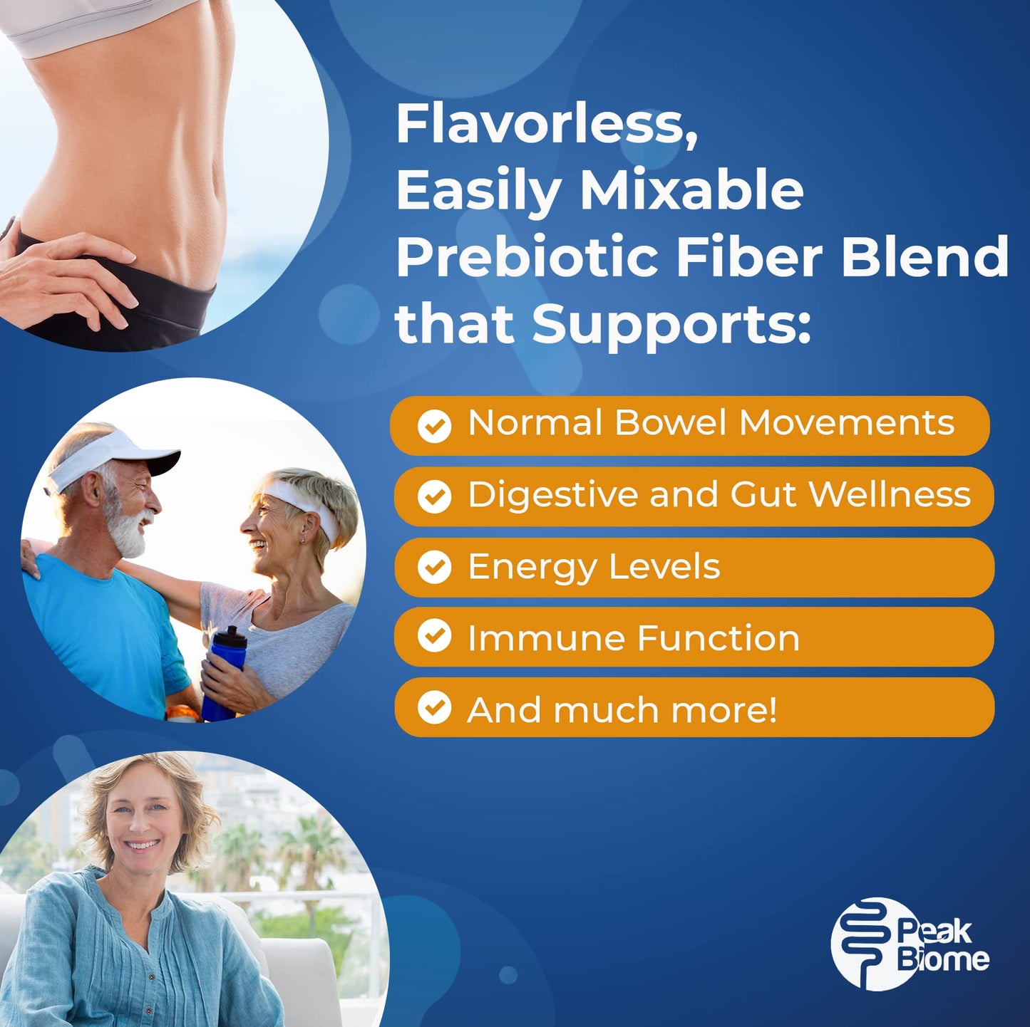 Peak Biome Peak BioBoost Prebiotic Fiber Supplement for Colon Cleanse Powder 157.5