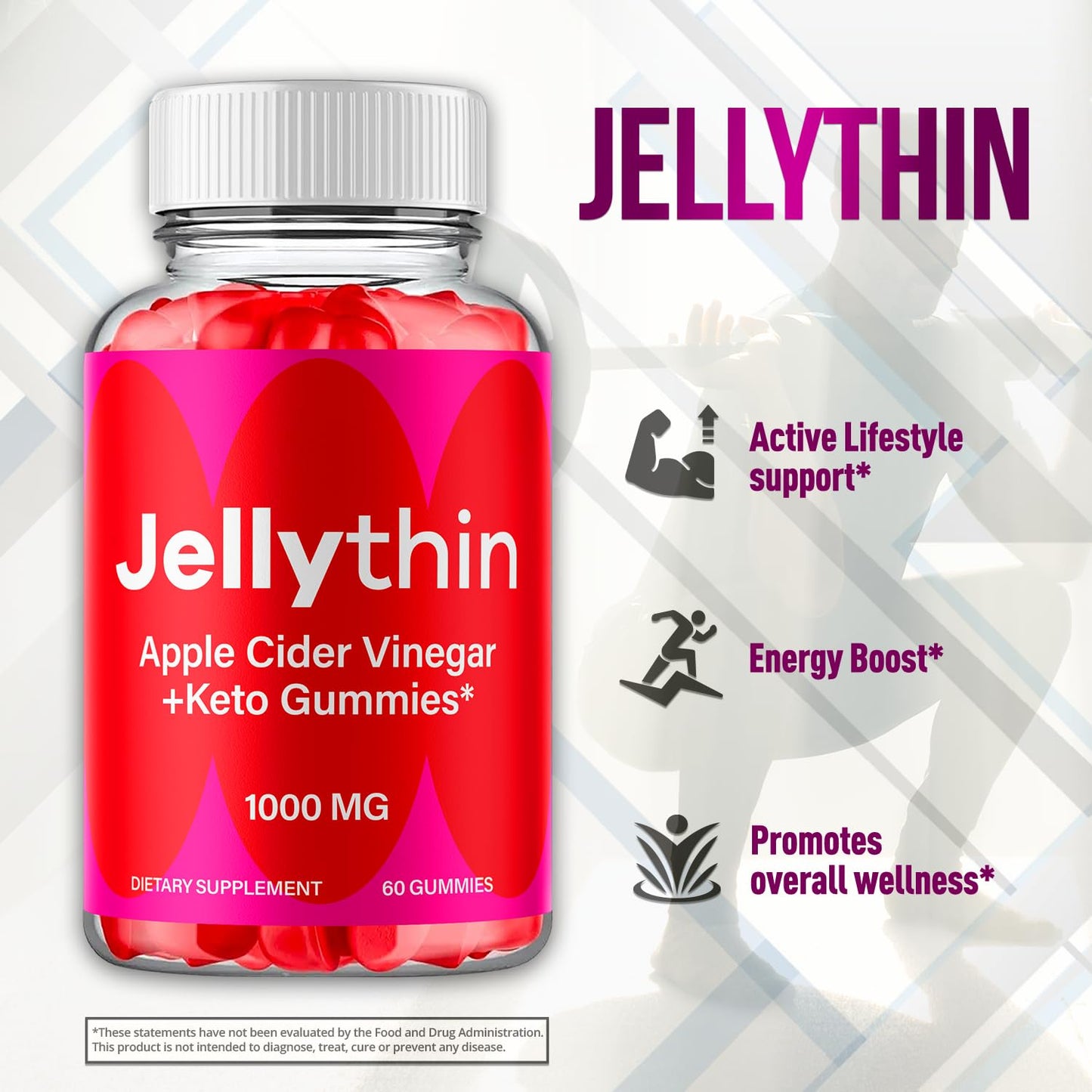Flex University Jelly Thin Gummies Chewable, 120 Gummies
