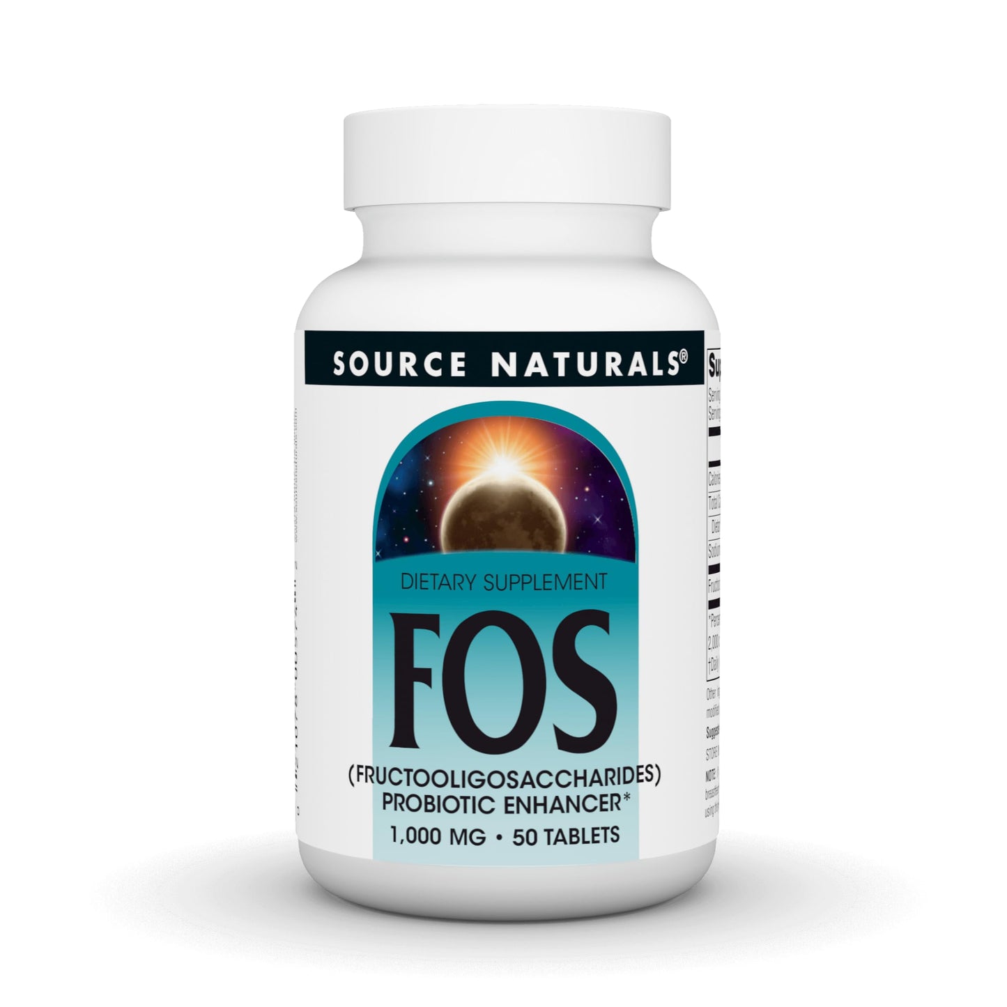 Source Naturals FOS Fructooligosaccharides Probiotic Enhancer 1000 mg Tablets 50