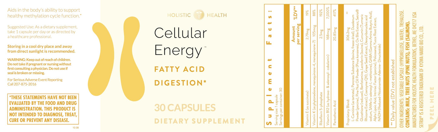 Holistic Health Cellular Energy Capsule 30