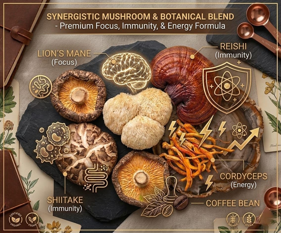 Capshroom Mushroom Coffee Powder 6.35 oz