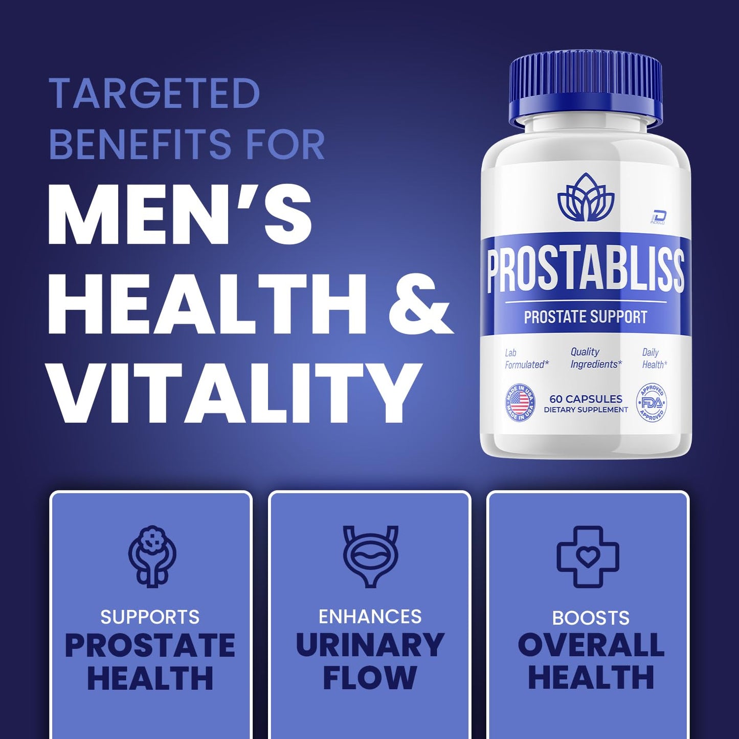 Indelo Prostabliss Supplement for Men Capsule 60 Count
