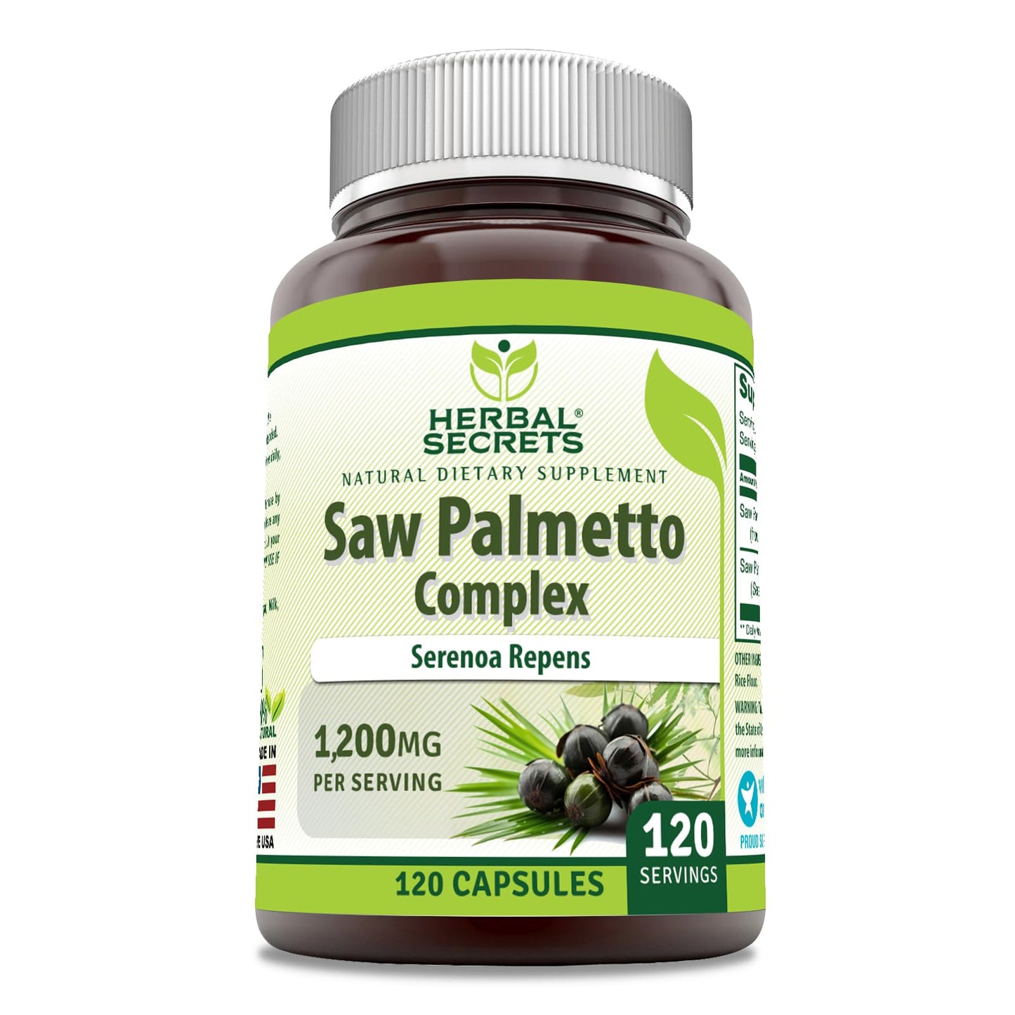 Herbal Secrets Saw Palmetto Complex Supplement Capsule 1 Count
