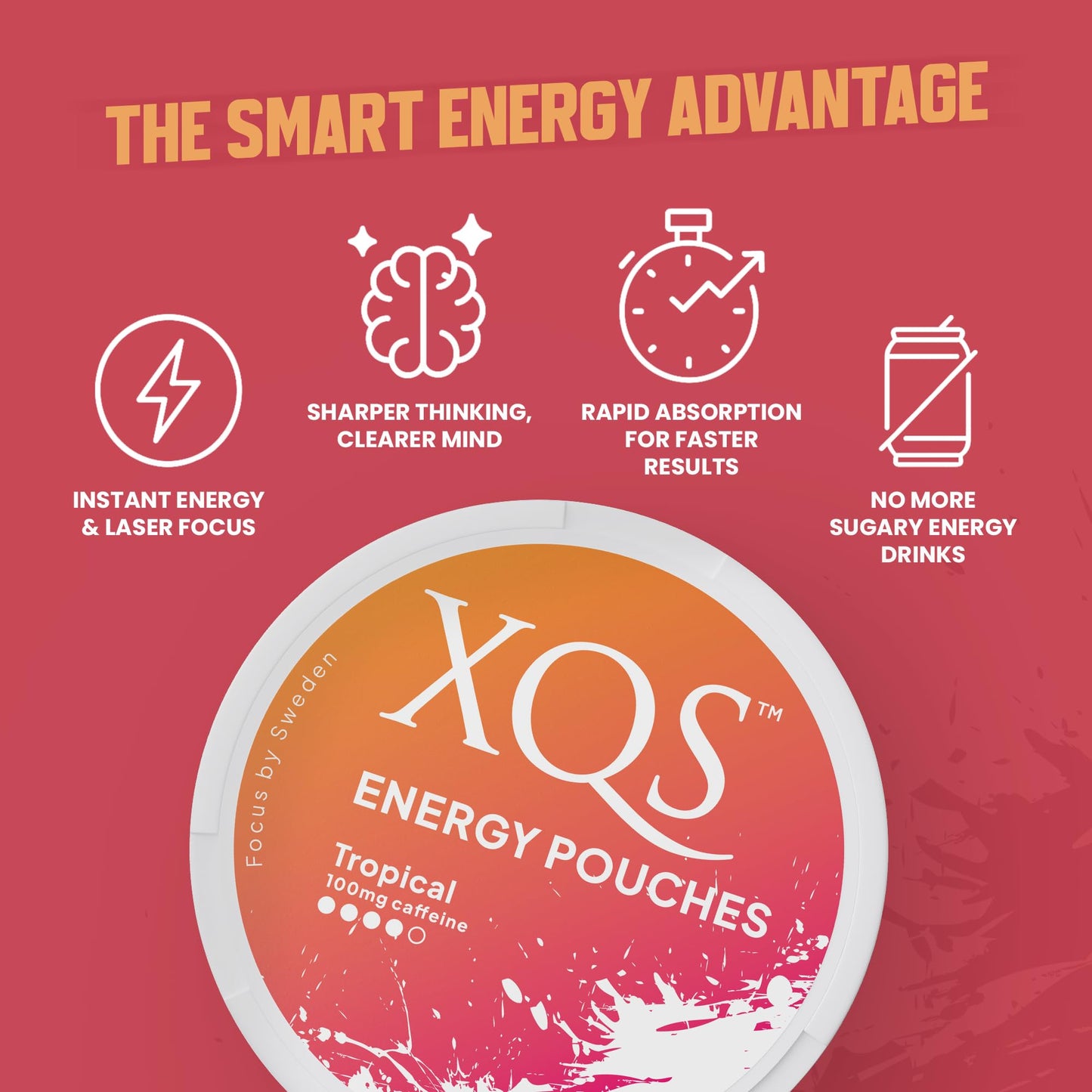 xqs Sugar Free Caffeine Pouches Caplets, 5 Count