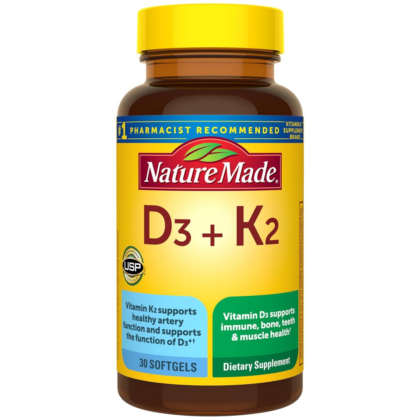 Nature Made Vitamin D3 K2 Supplement Softgel 30