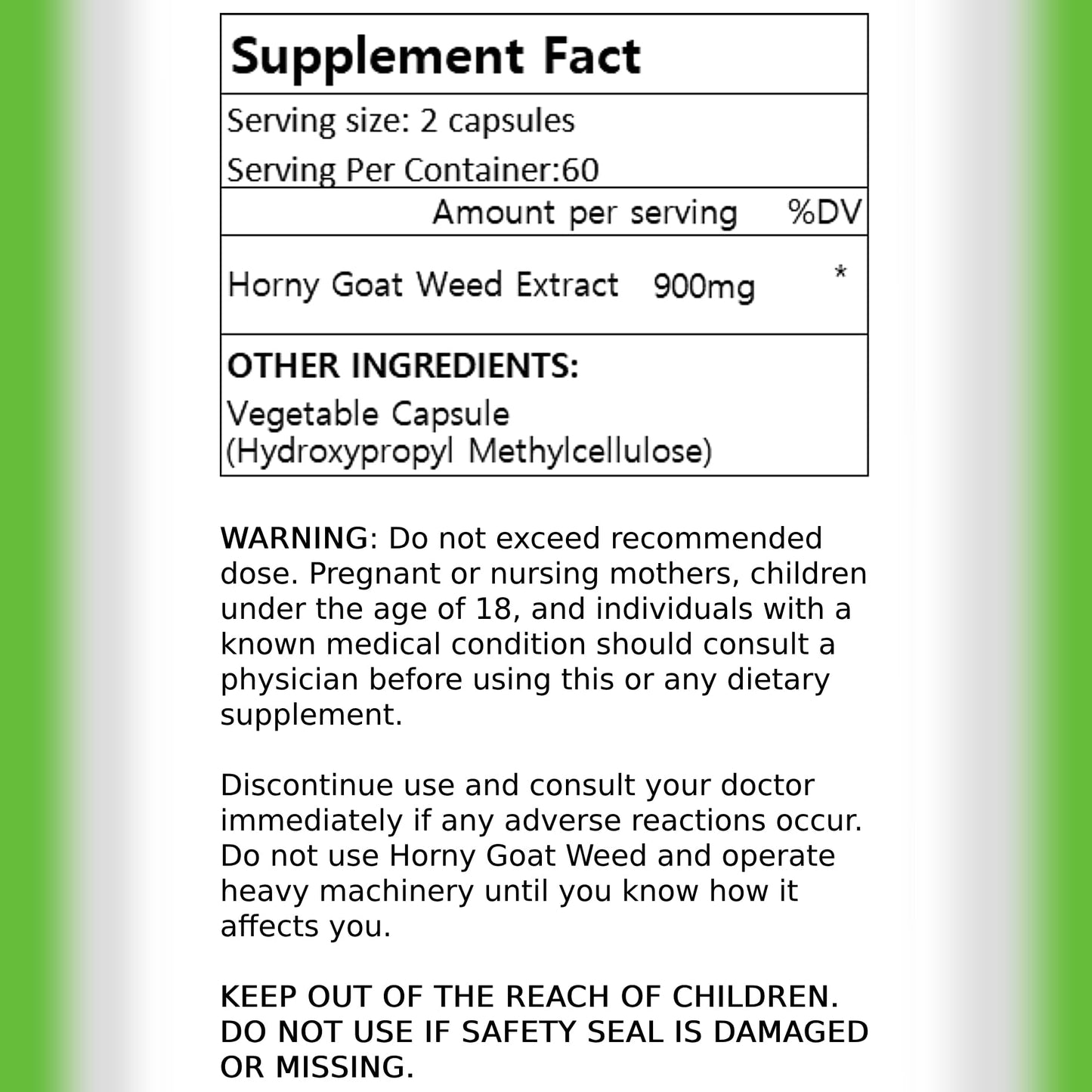 Beleon Goods For Life Horny Goat Weed Extract 120 Capsules