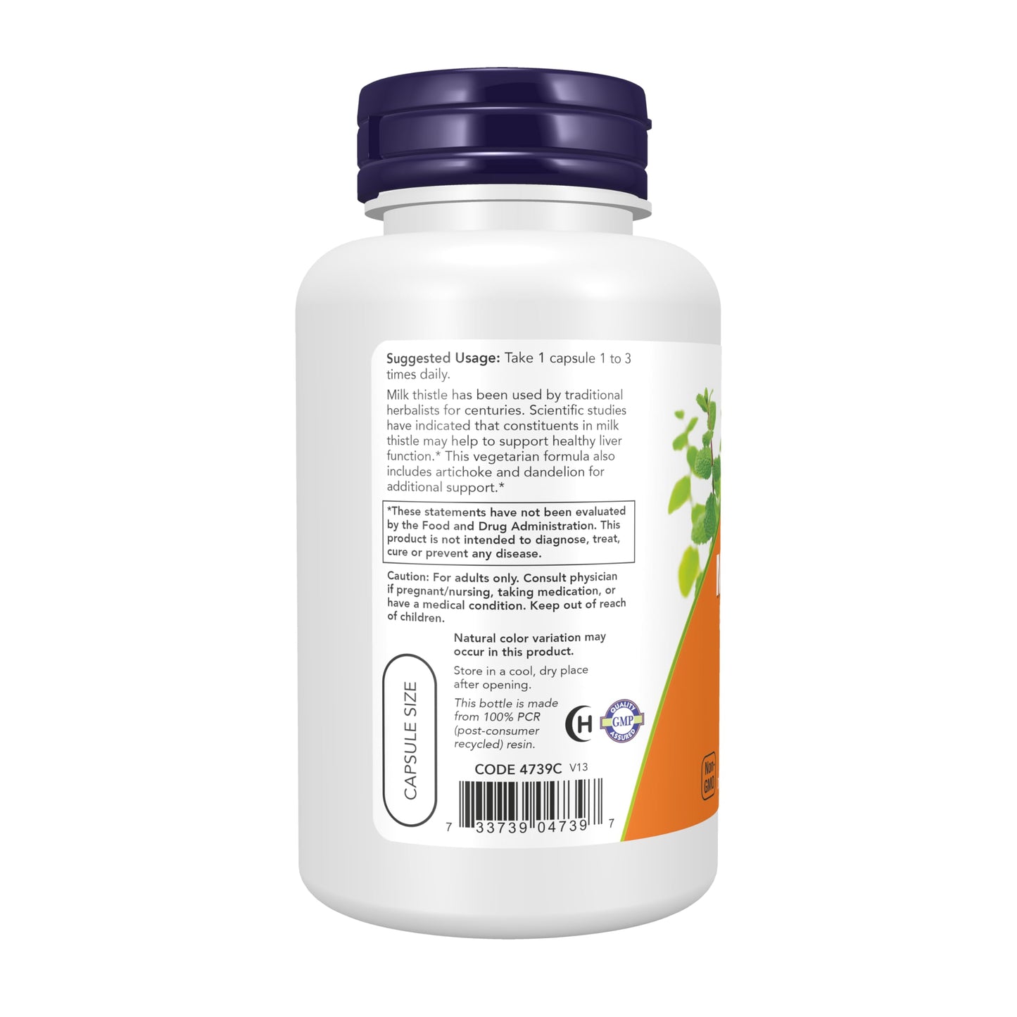 NOW Foods Silymarin Milk Thistle Extract 300 mg with Artichoke and Dandelion Capsules 100