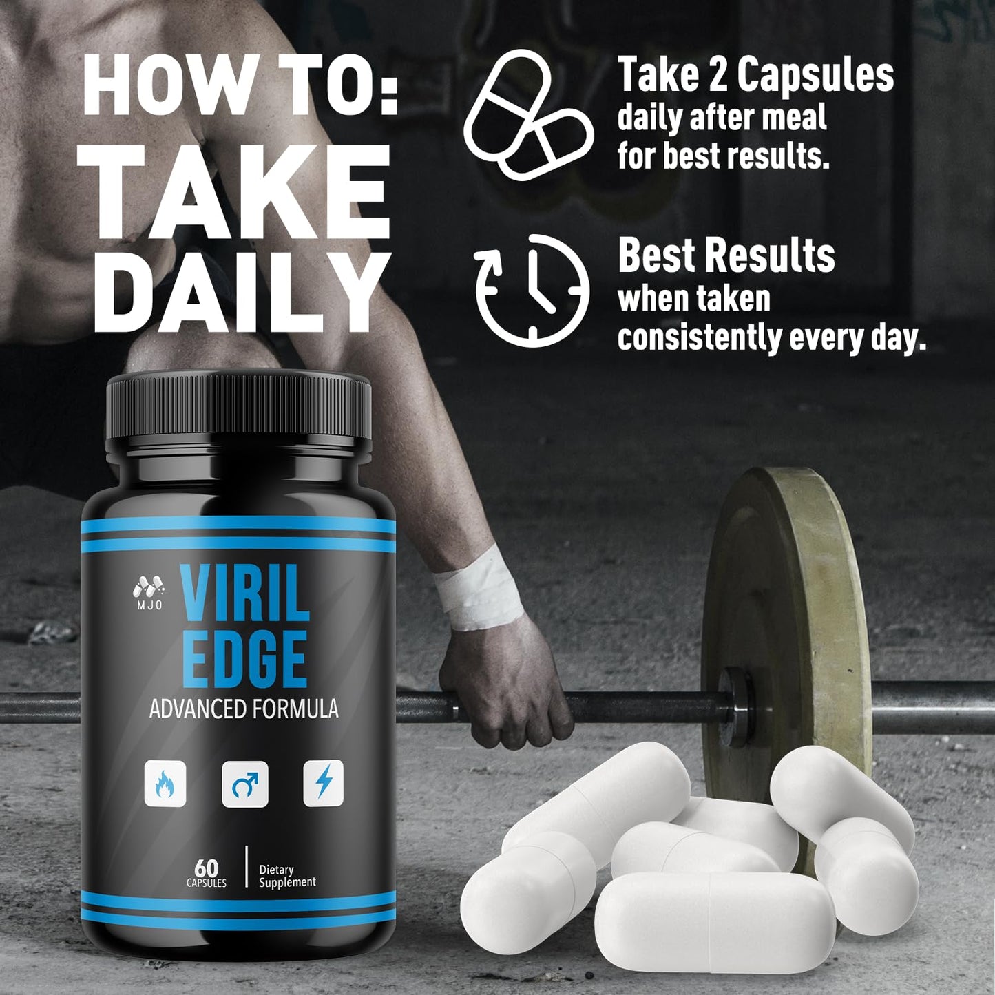 MJO Viril Edge Capsules 60 Count