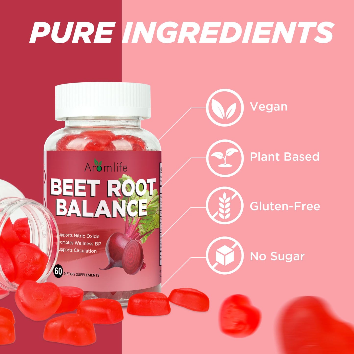 Aromlife Beet Root Balance Gummies 60 Count