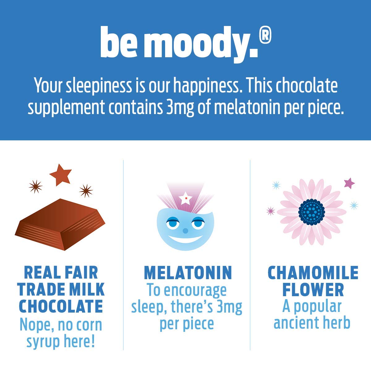 Good Day Chocolate Melatonin for Adults Chewable 80 Count