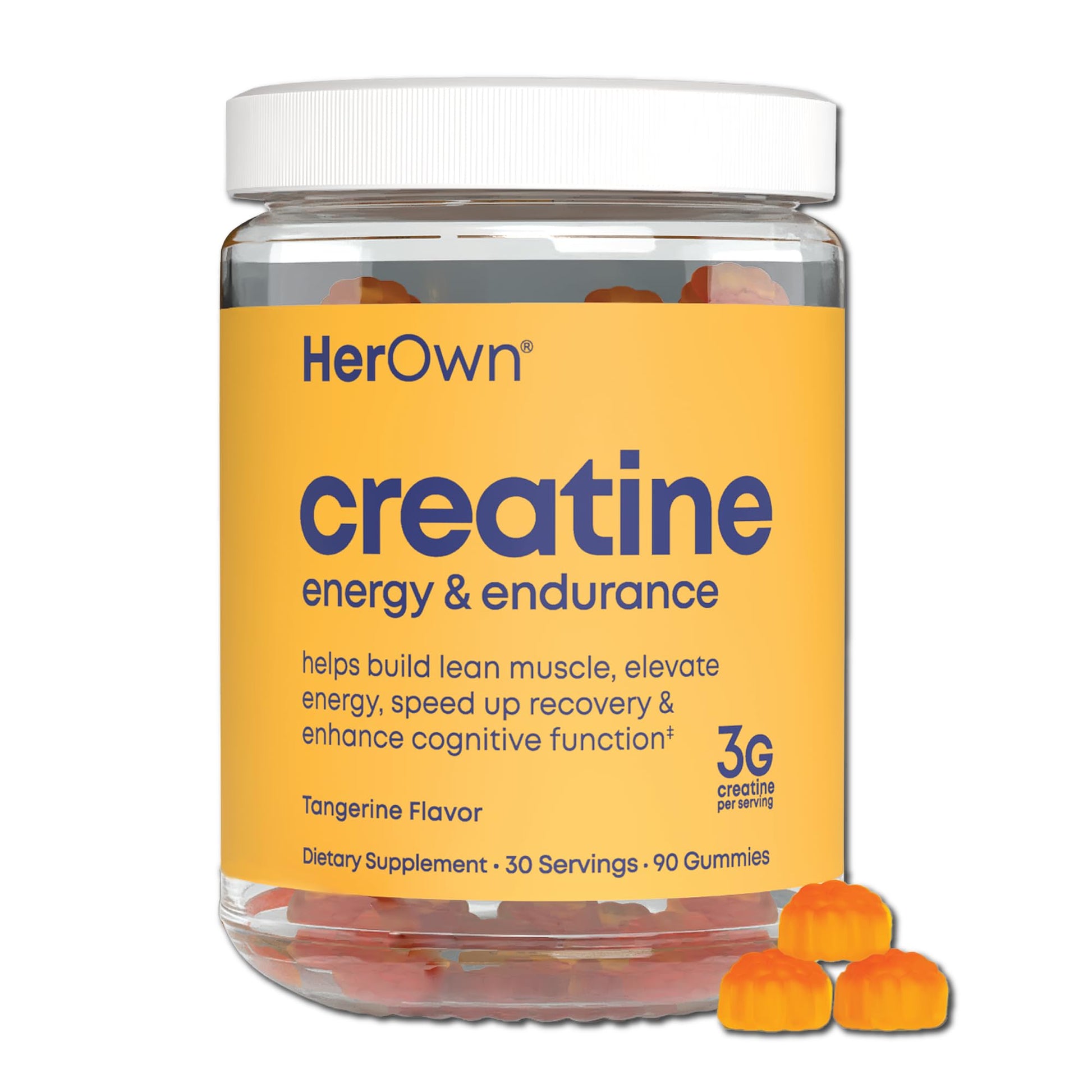 her own Creatine Gummies for Women – 3g Creatine Monohydrate per Serving – 90 Gummies