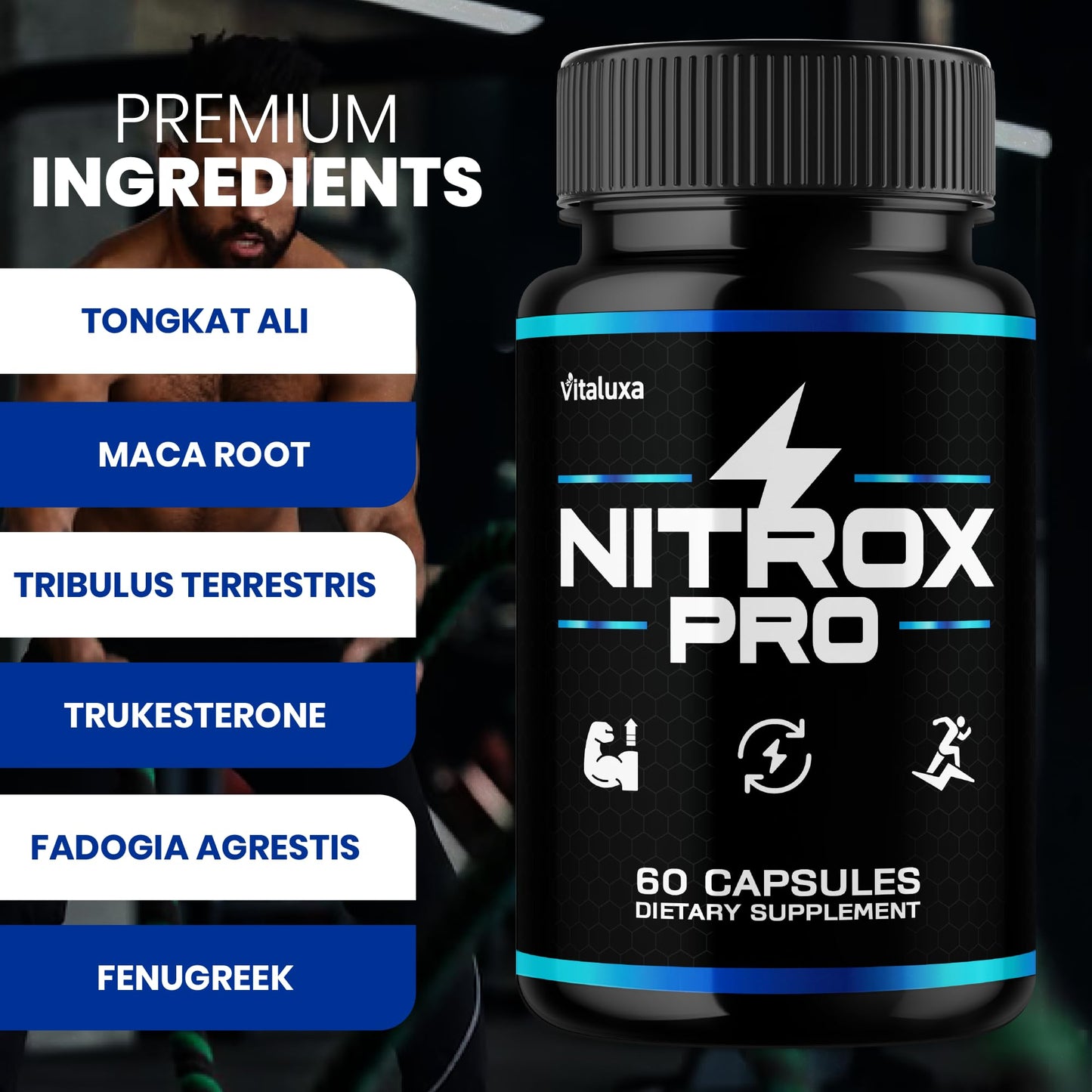 Vitaluxa Nitrox Pro Capsules 300 Count