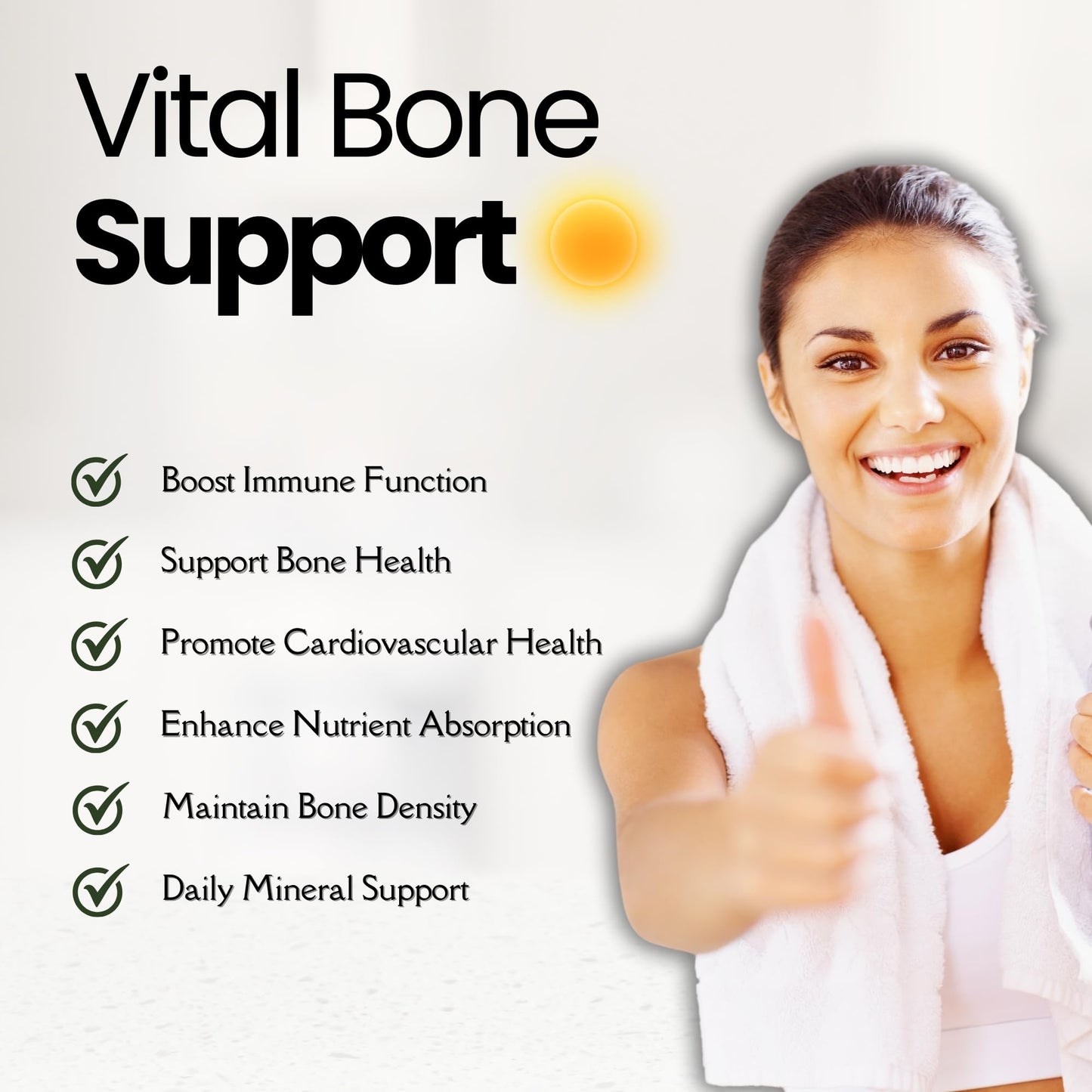 Orgaboom Vitamin D3 K2 Calcium Supplement Capsule, 60 Capsules