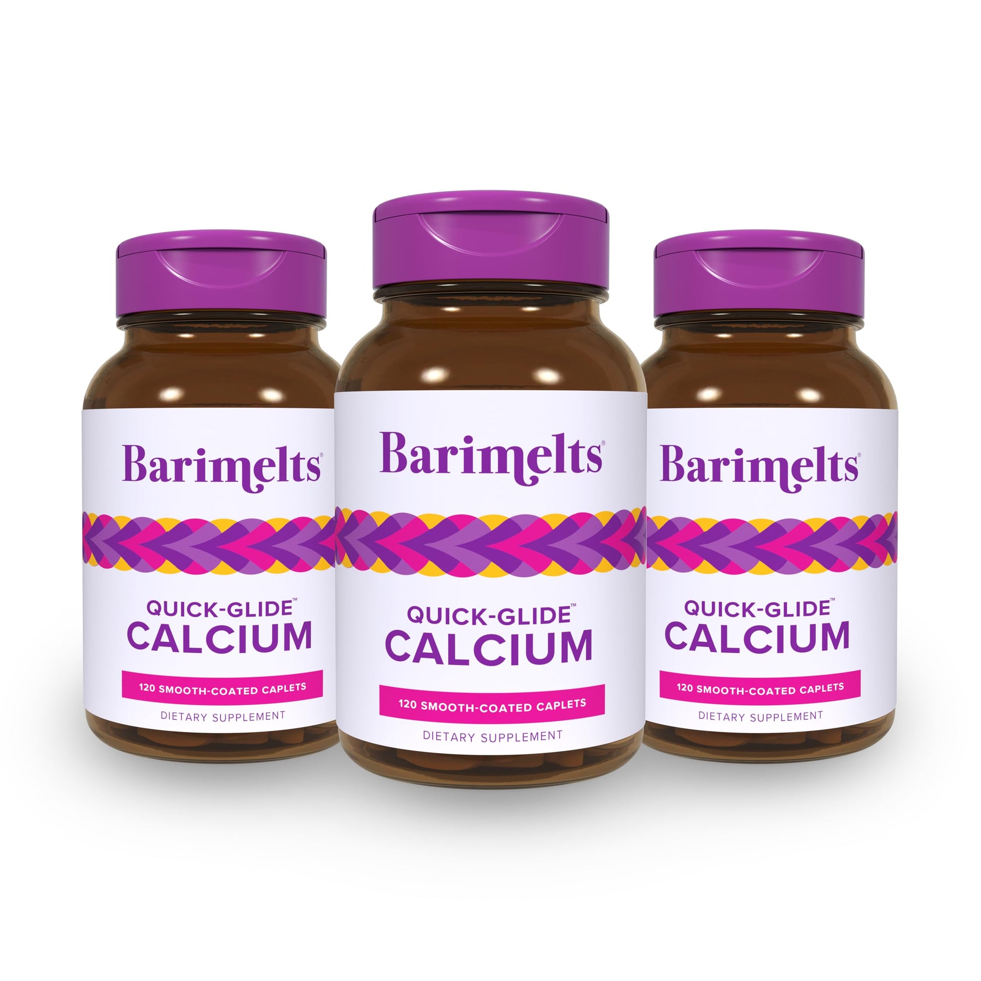 BariMelts Quick-Glide Calcium – Easy-to-Swallow Women’s Calcium Supplement with Vitamin D3 – Bone Health & Strength Support – Bioavailable Dicalcium Malate – 360 Smooth-Coated Caplets