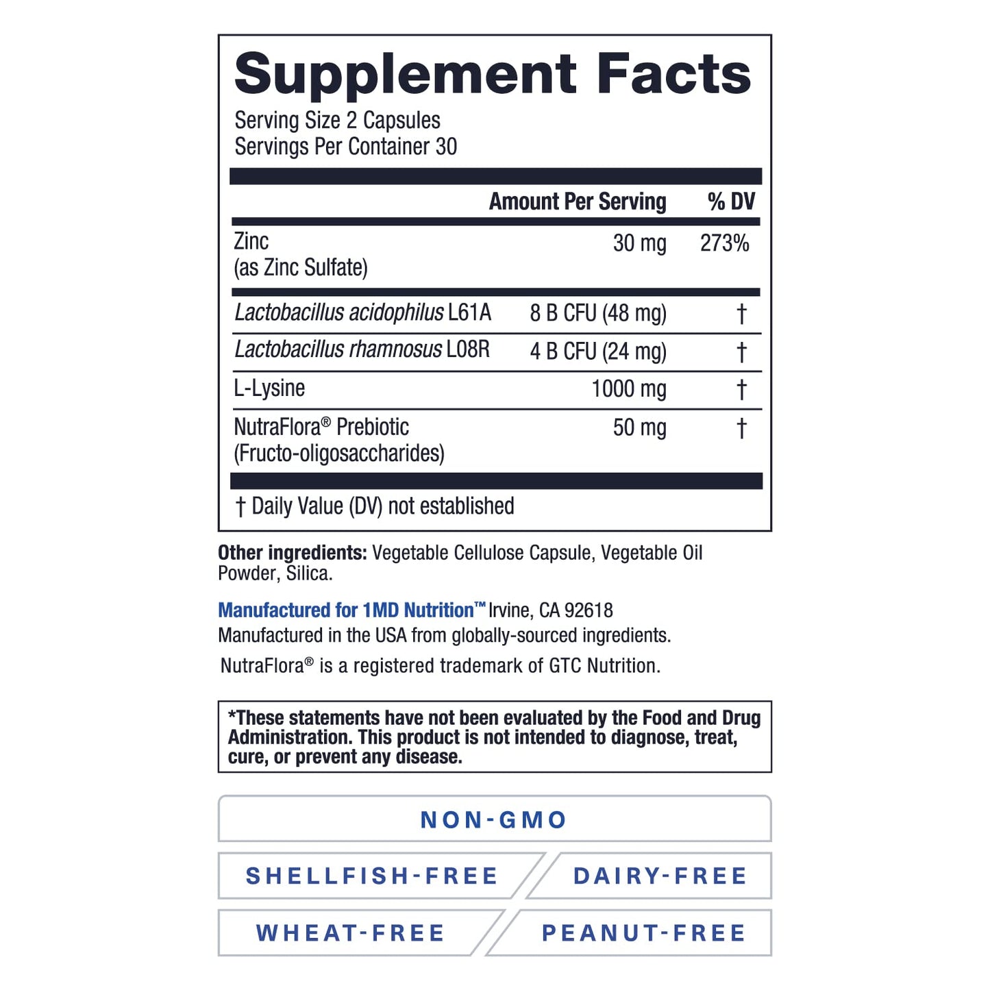 1MD Nutrition ImmunityMD Immune Health Probiotic Capsule, 60 Capsules