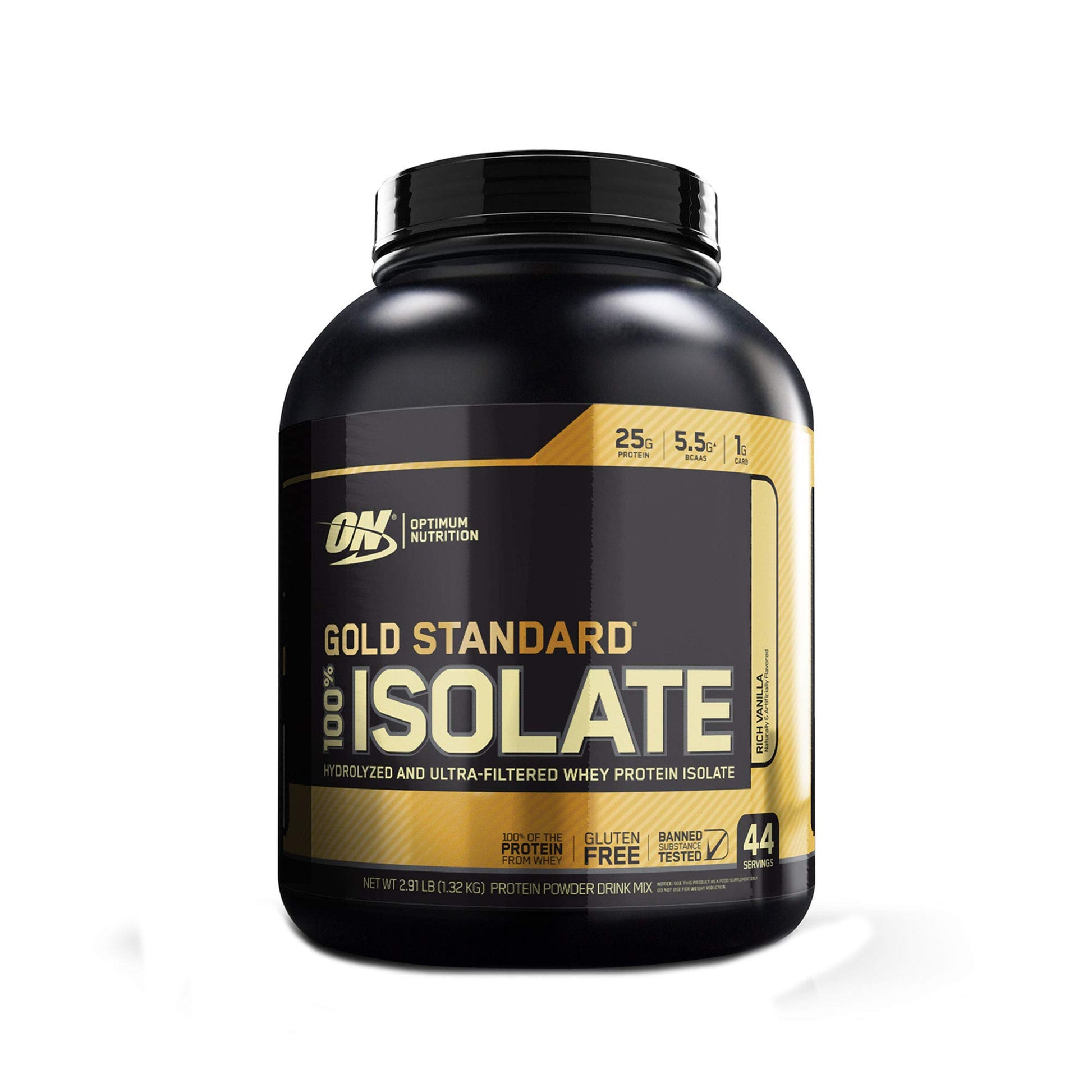 ON Isolate Gold Standard 100% Isolate Whey Protein Powder - Vanilla, 48 Servings