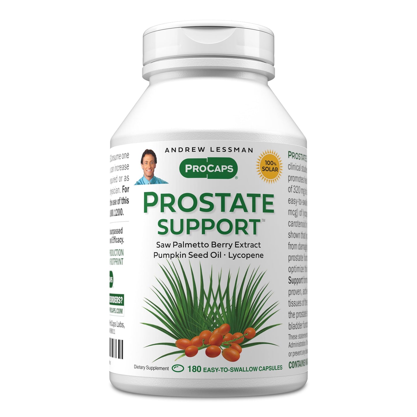 ANDREW LESSMAN Prostate Support Supplement for Men's Health Capsules, 180 Count