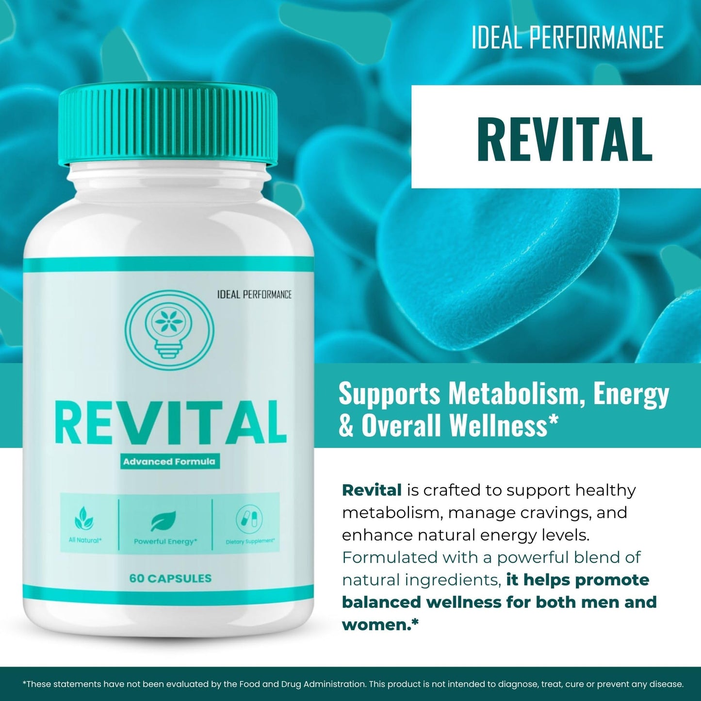 IDEAL PERFORMANCE Revital Capsules, 60 Count