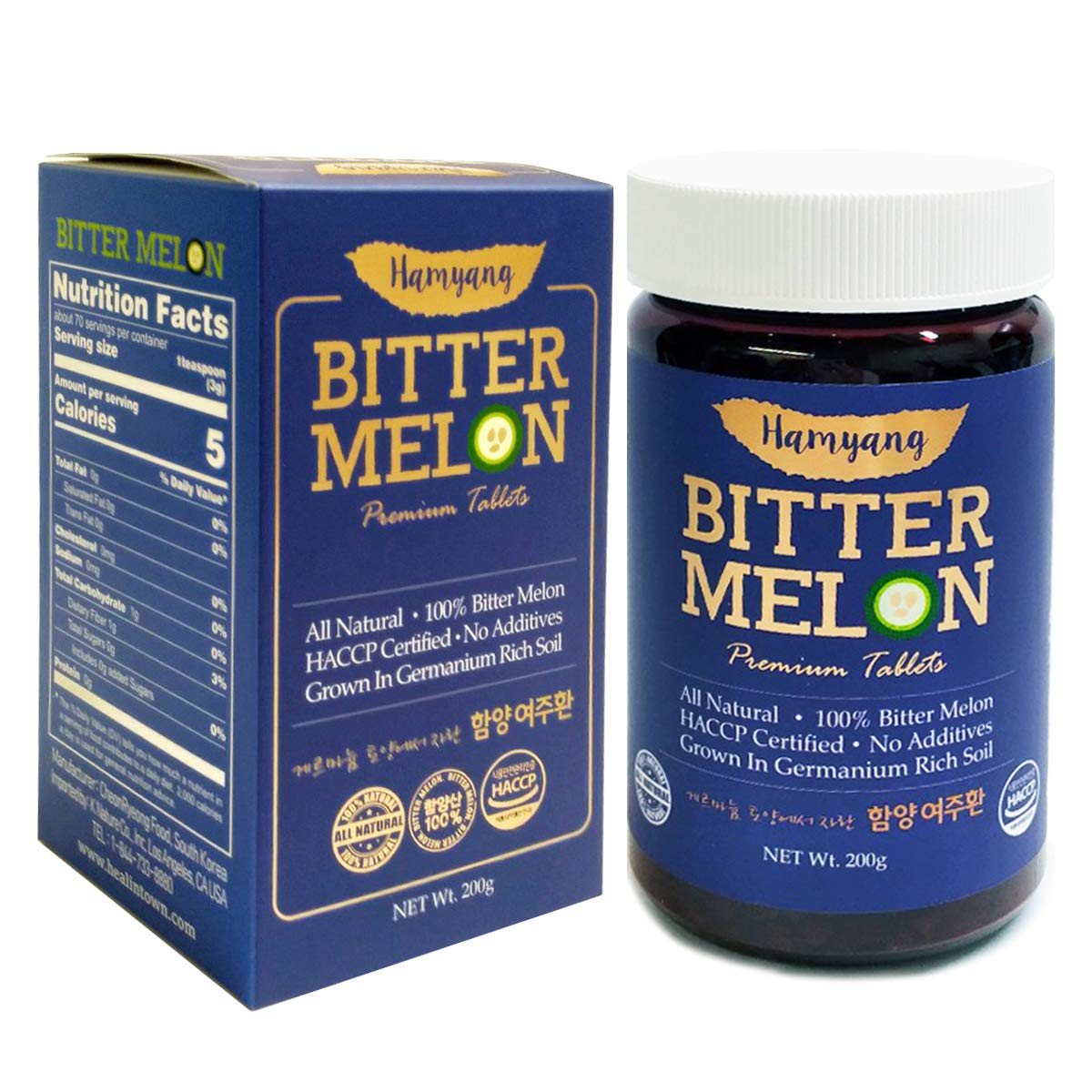Hamyang 100% Natural Bitter Melon Tablets 1 Count
