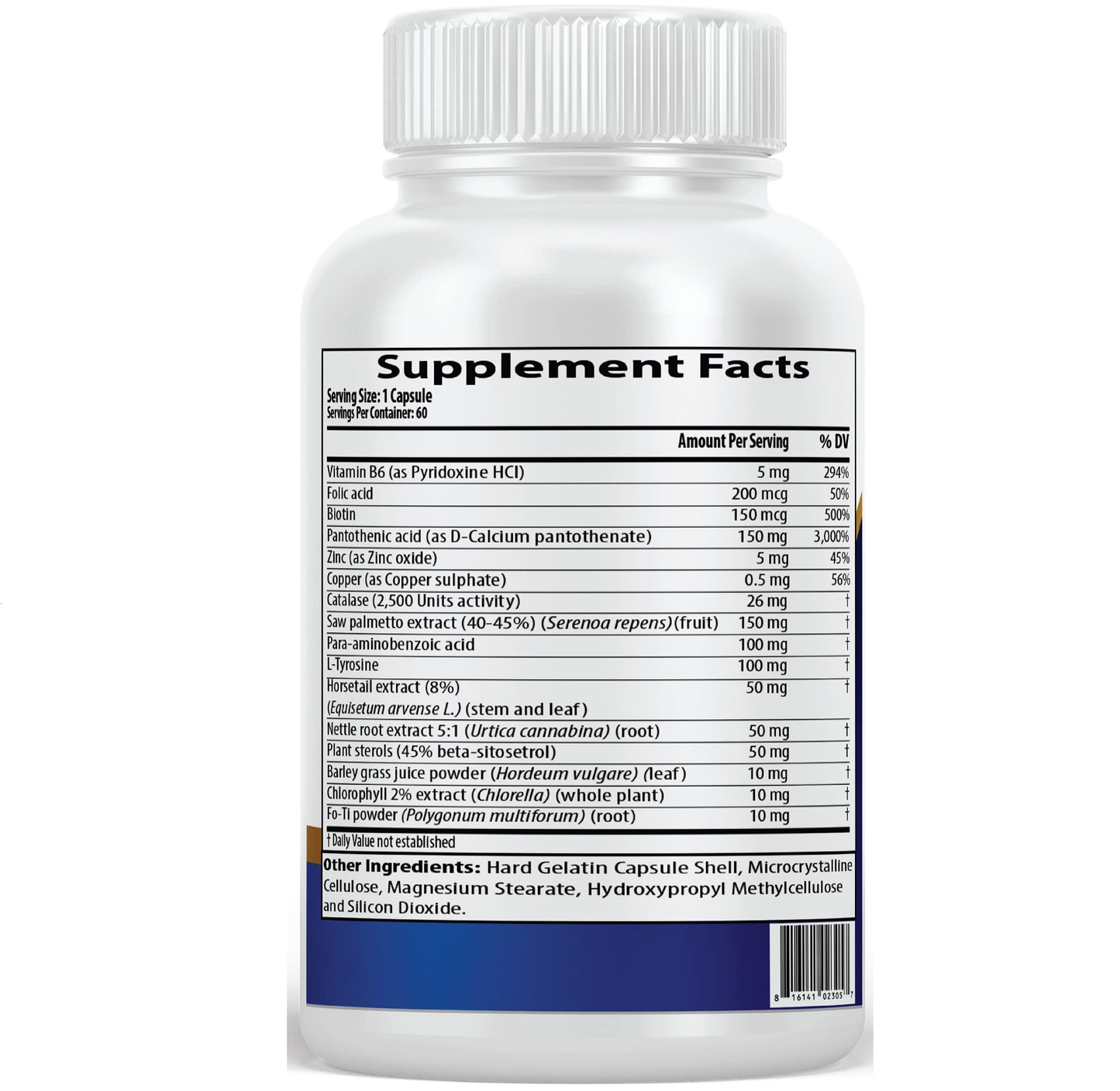 Pacific Nature's DHT Blocker Revitalizing Hair Growth Supplement, 60 Capsules